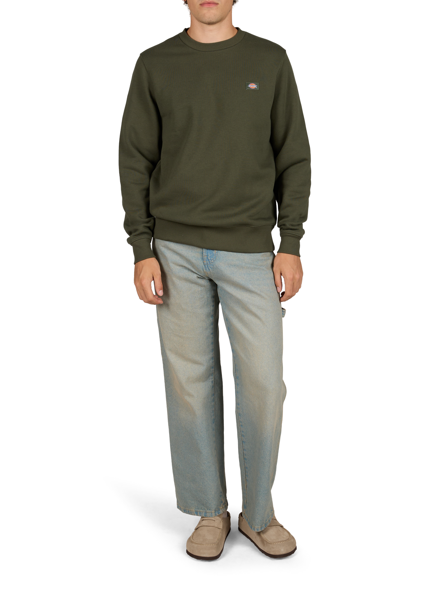 Sweater Oakport S recht in gemengd katoen DICKIES Groen