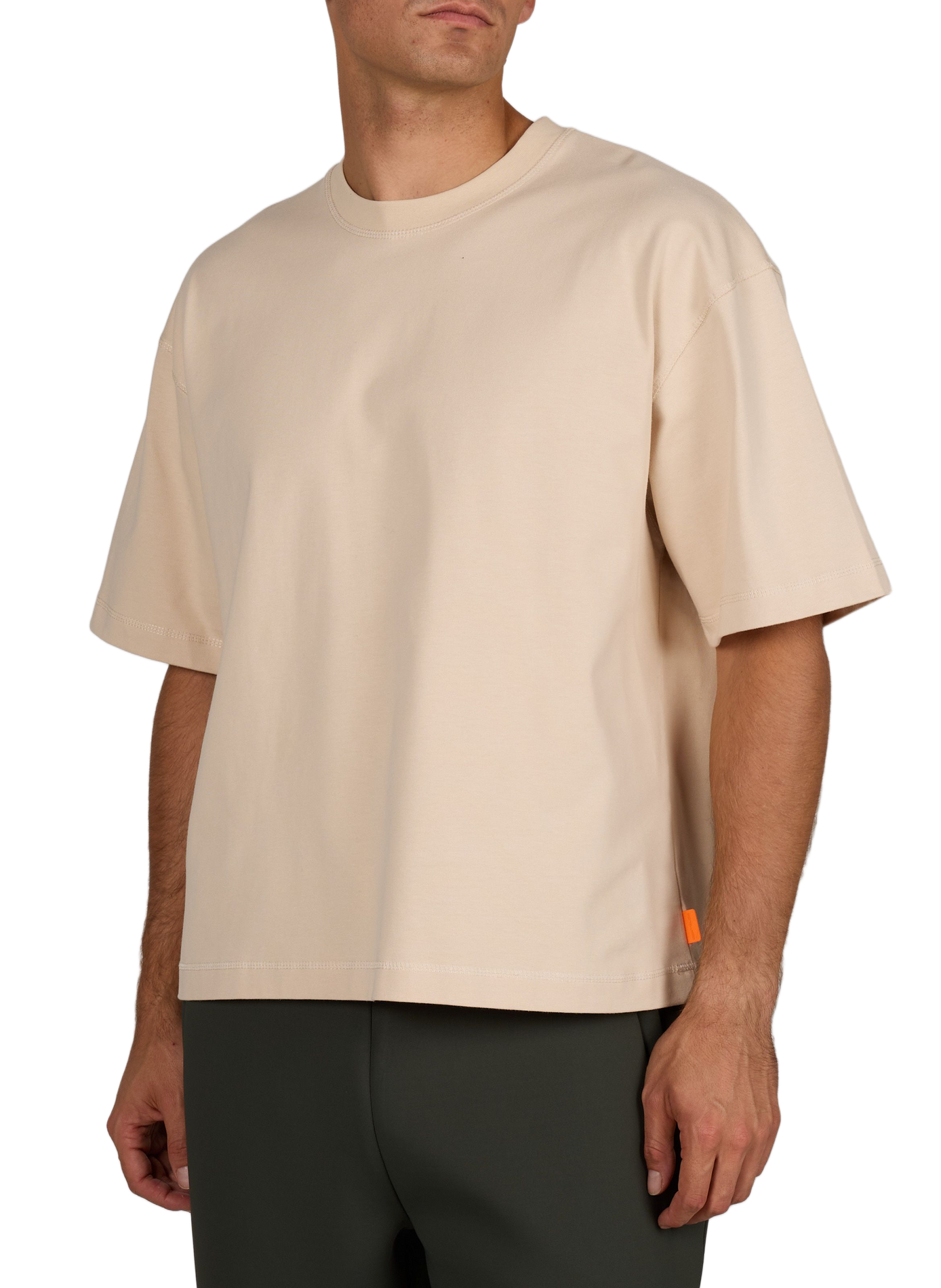 Oversized cotton T-shirt GERTRUDE Beige