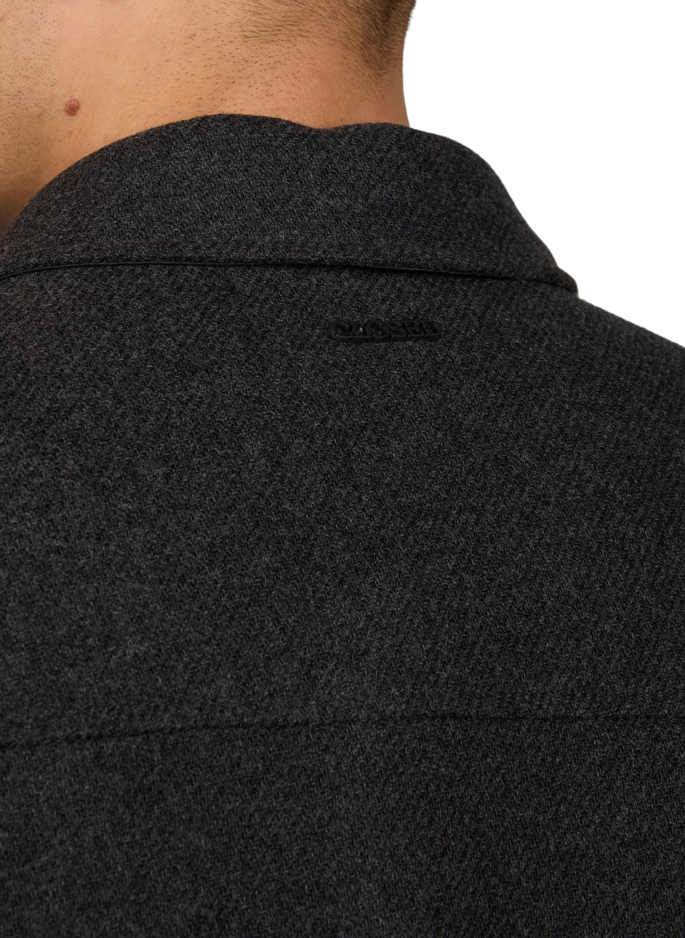 Straight wool blend jacket CLOSED Black