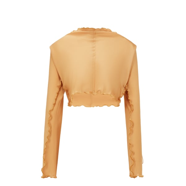 Top texturé satiné à liens