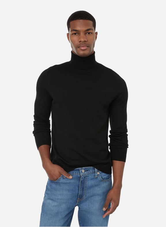 PULL COL ROUL EN LAINE M RINOS AU PRINTEMPS PARIS pour HOMME