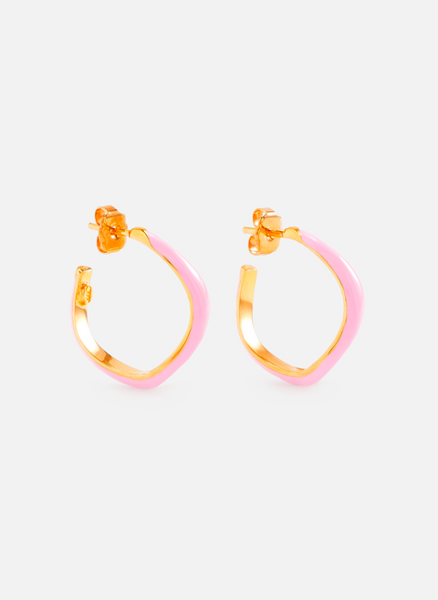Wave earrings in gold-plated brass GoldenJOANNA LAURA CONSTANTINE 