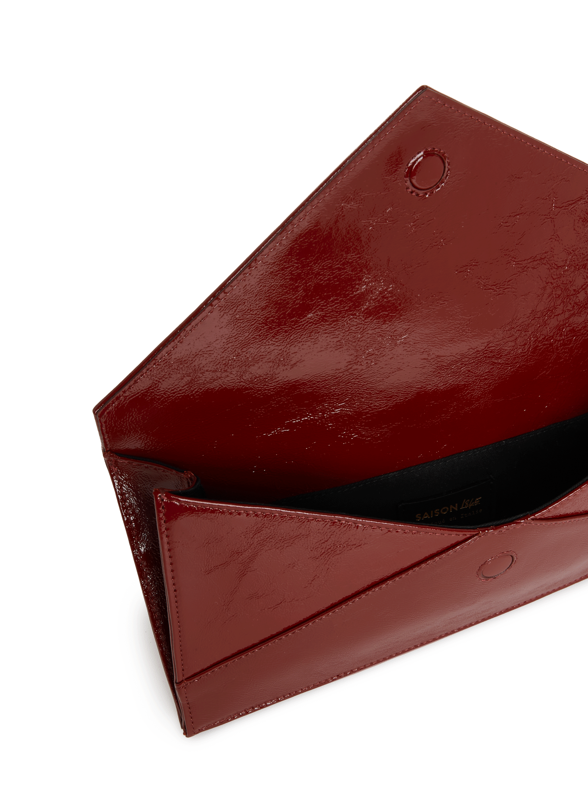 Pochette verni en cuir SAISON 1865 Rouge