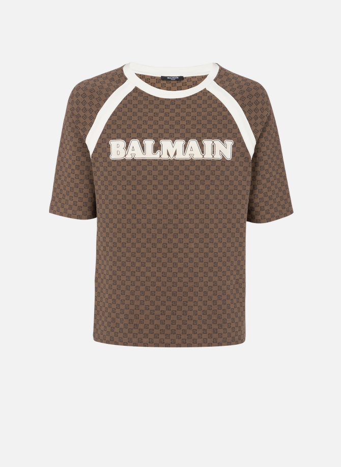 T-shirt rétro mini monogramme BALMAIN