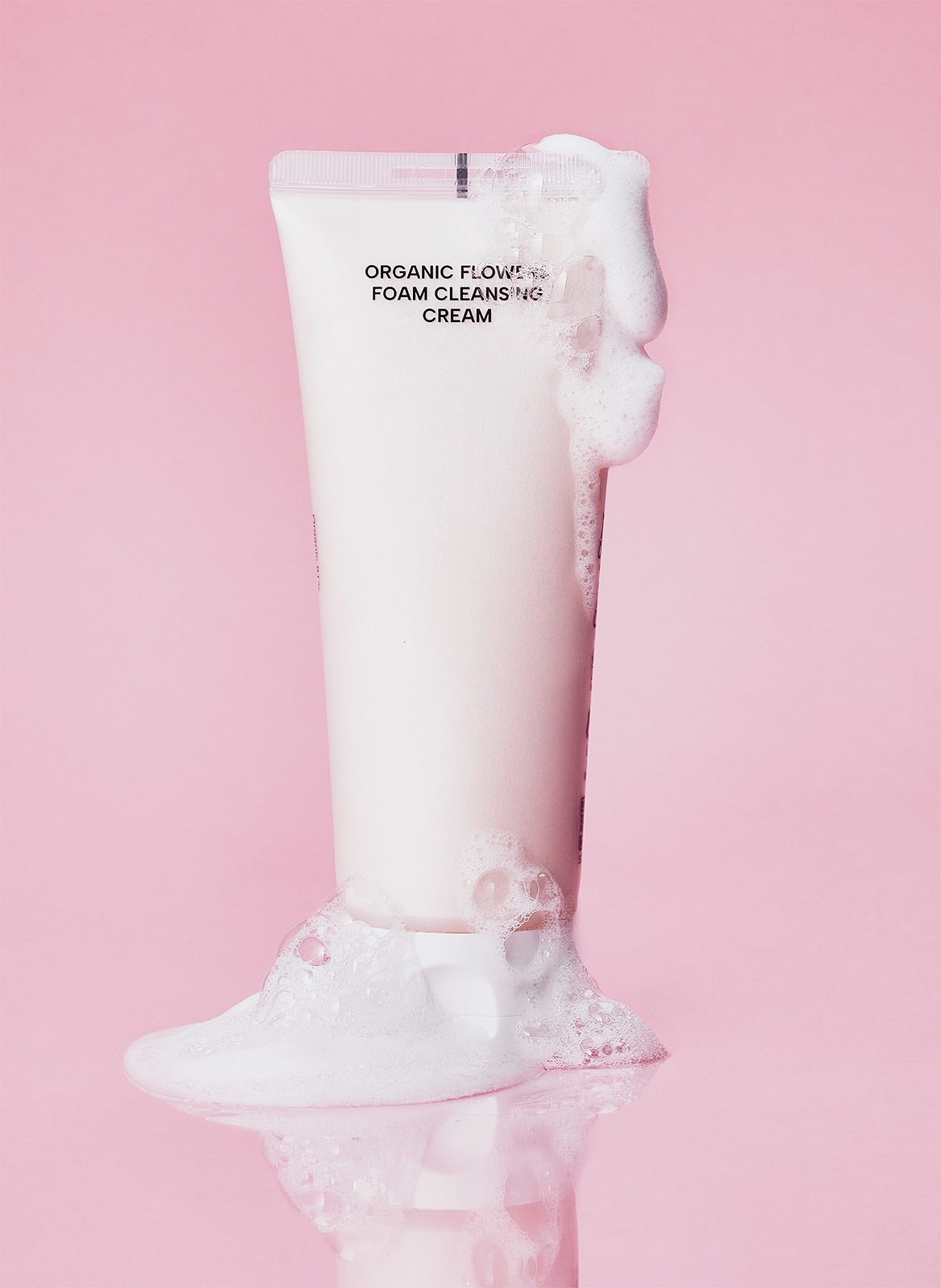Crème nettoyante moussante aux fleurs bio fermentées No color