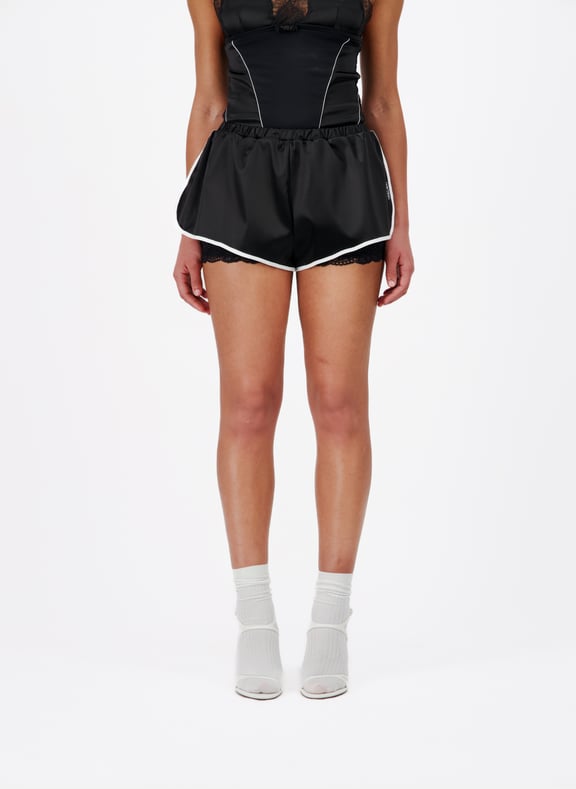 Short boxer en satin Noir by VAILLANT VAILLANT Short boxer en satin Noir