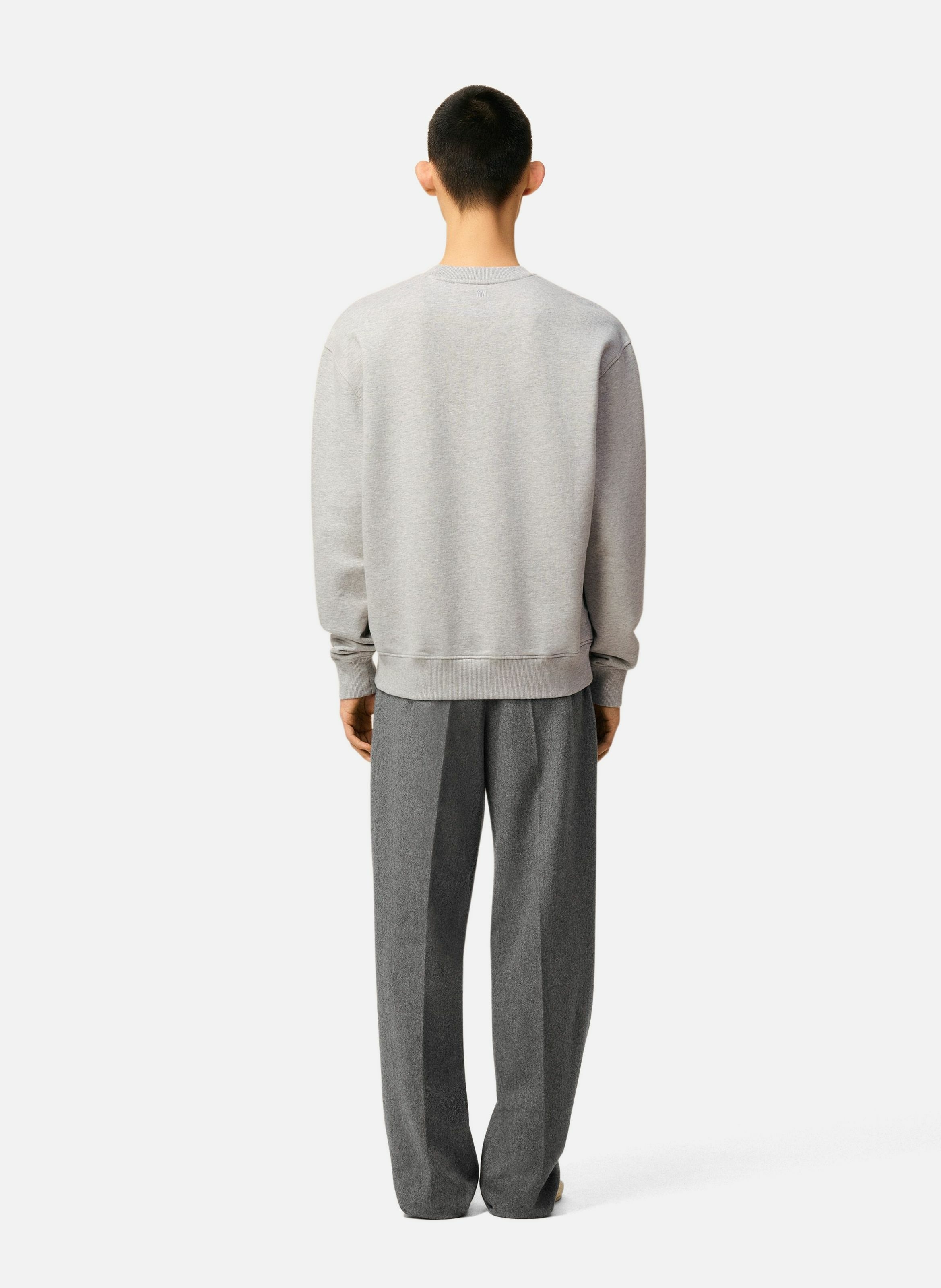 Sweatshirt ami de coeur en coton AMI PARIS Gris