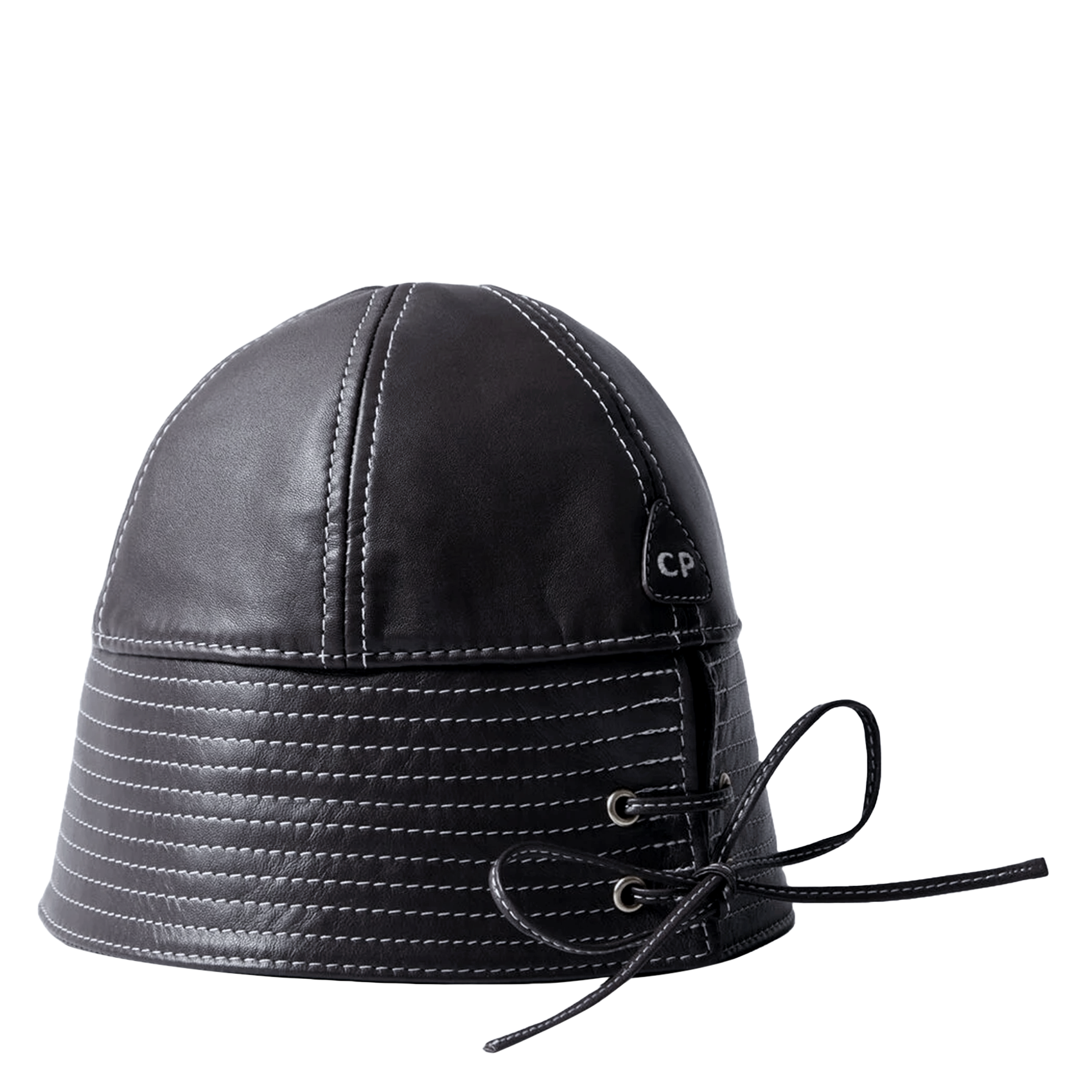 Bob cuir surpiqûres contrastées CLAUDIE PIERLOT Noir