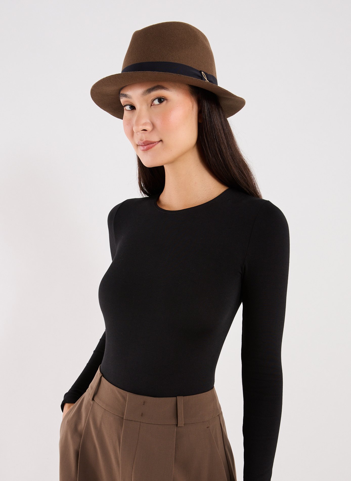 Wool Trilby Hat DORIA 1905 Brown