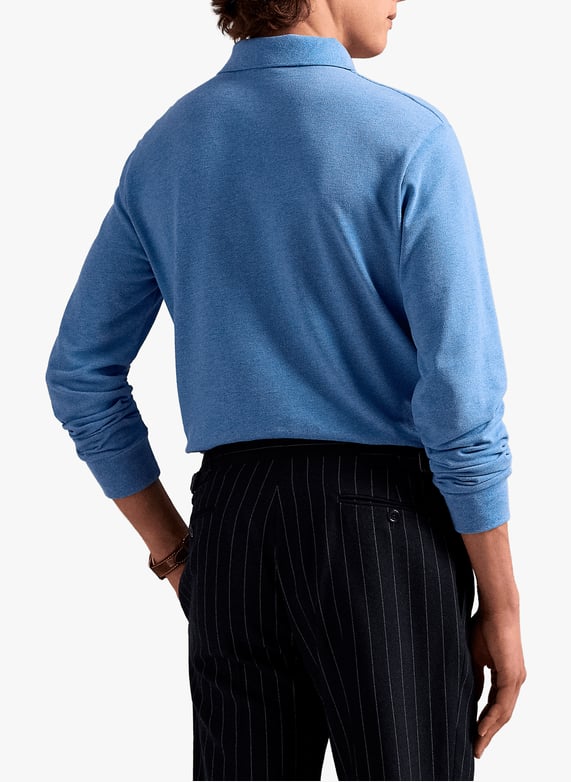 Long-sleeved cotton polo shirt | Blue by POLO RALPH LAUREN Long-sleeved cotton polo shirt Blue