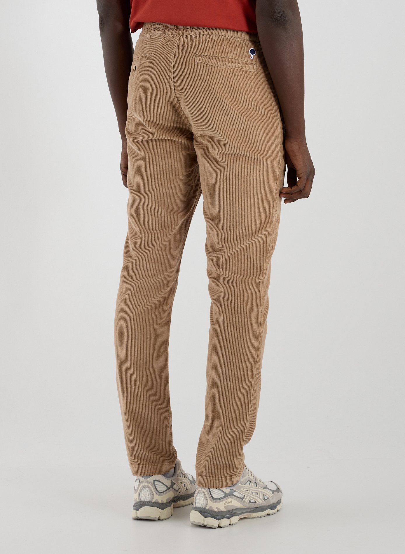 Tapered corduroy cotton trousers FAGUO Beige