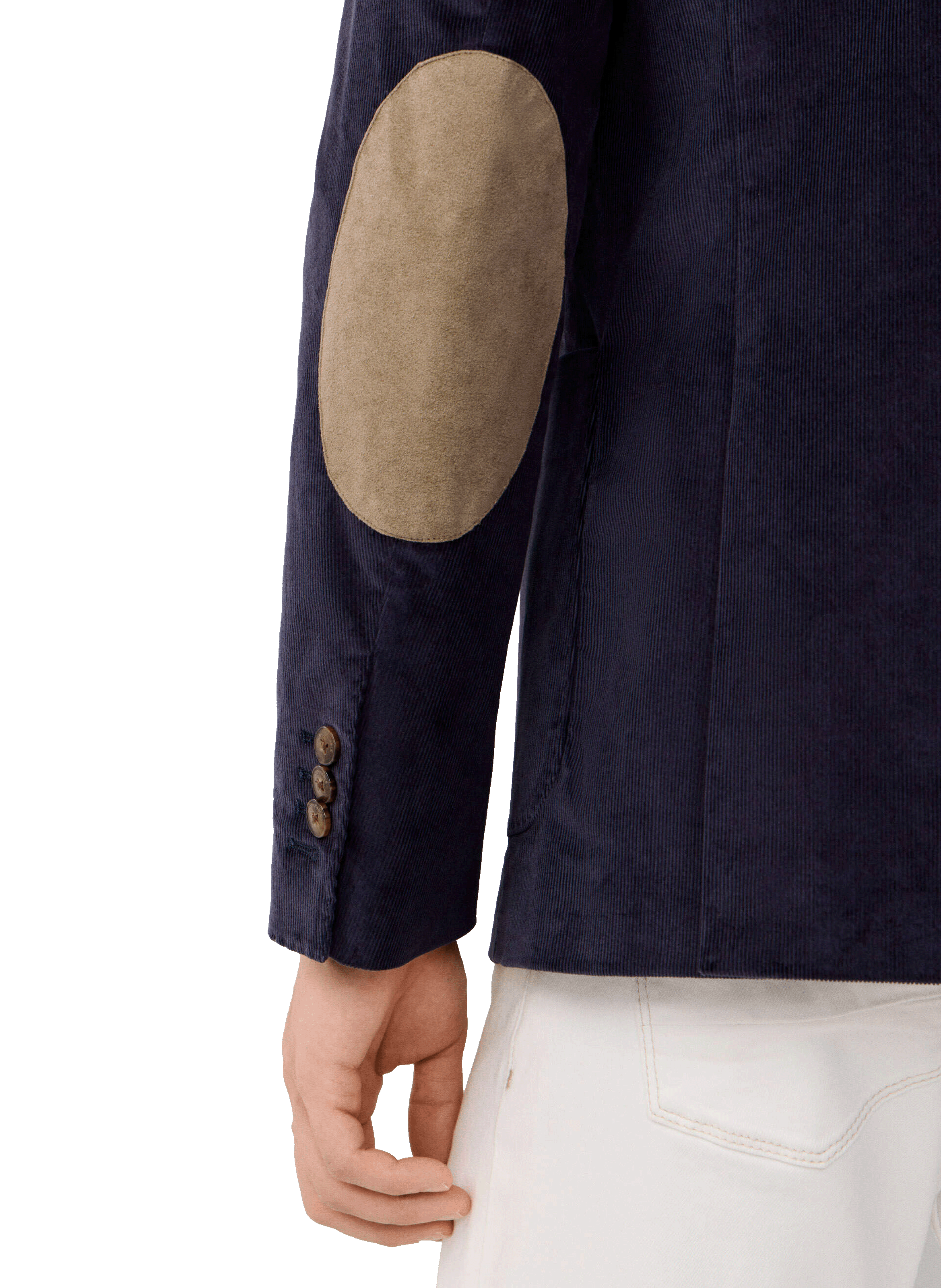 Blazer col tailleur en coton mélangé FACONNABLE Bleu