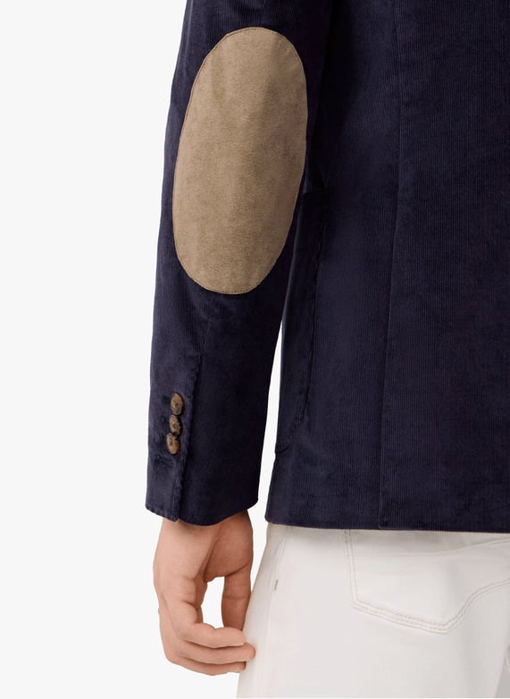 Blazer col tailleur en coton mélangé | Bleu by FACONNABLE Blazer col tailleur en coton mélangé Bleu