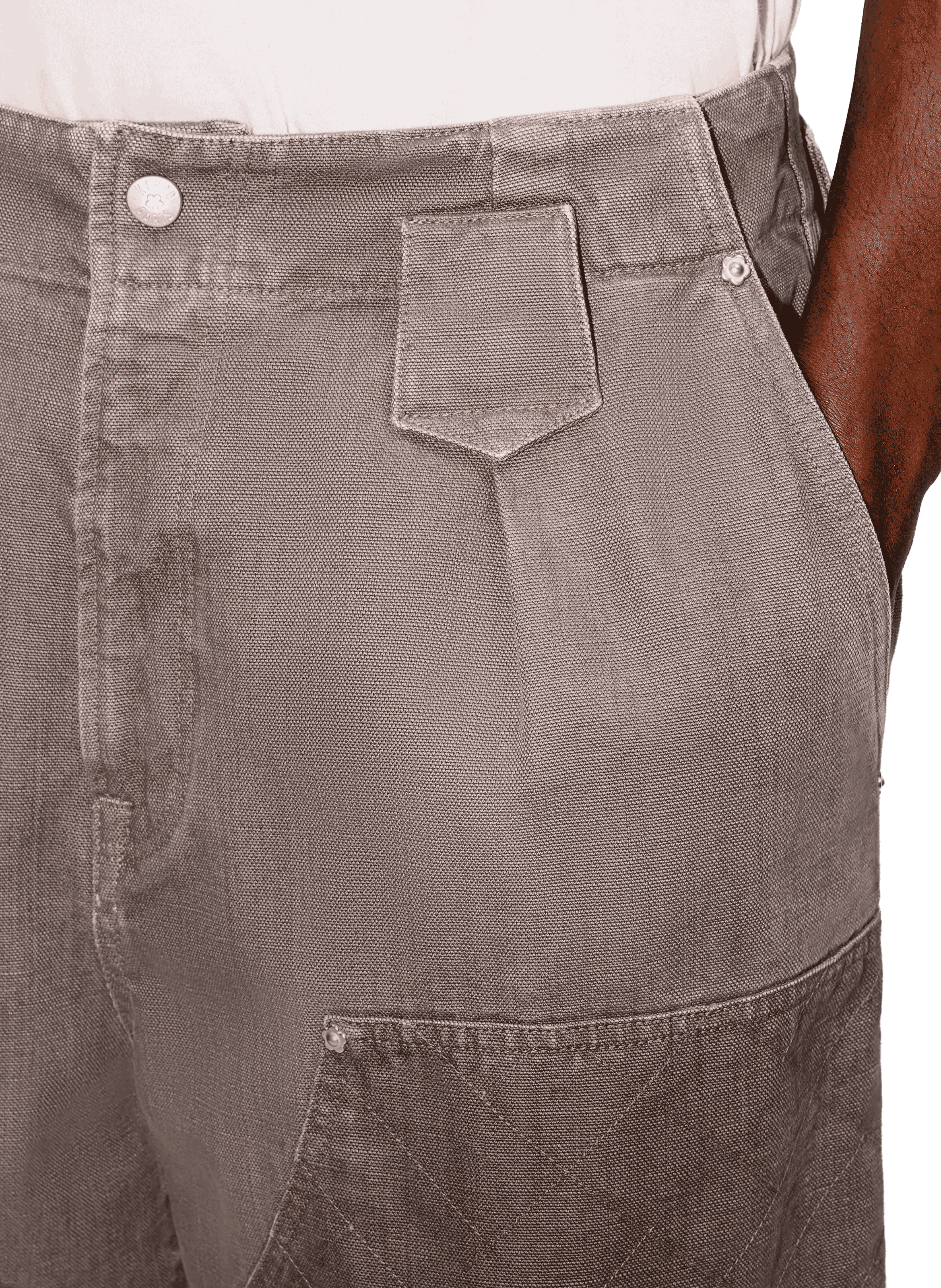 Wide-leg trousers with panels KENZO Brown