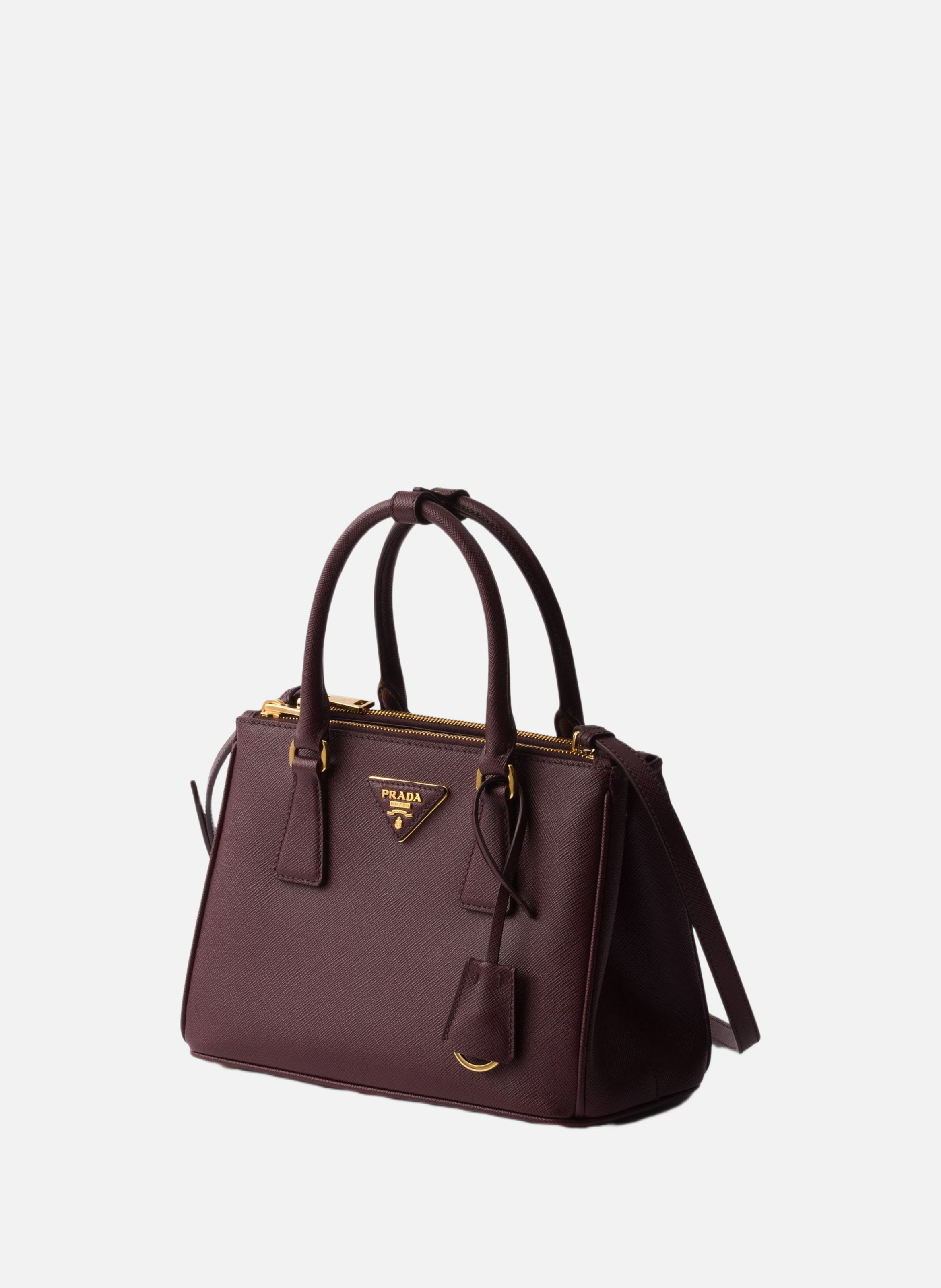 Petit sac prada galleria en cuir saffiano PRADA Rouge