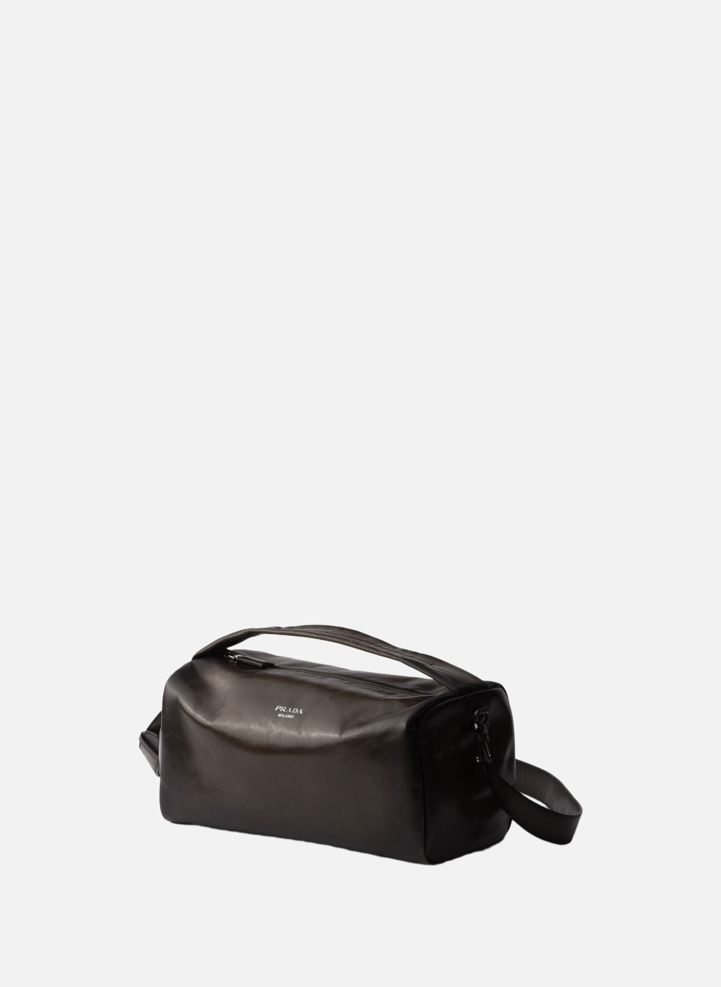 Sac à bandoulière en cuir vieilli PRADA Vert