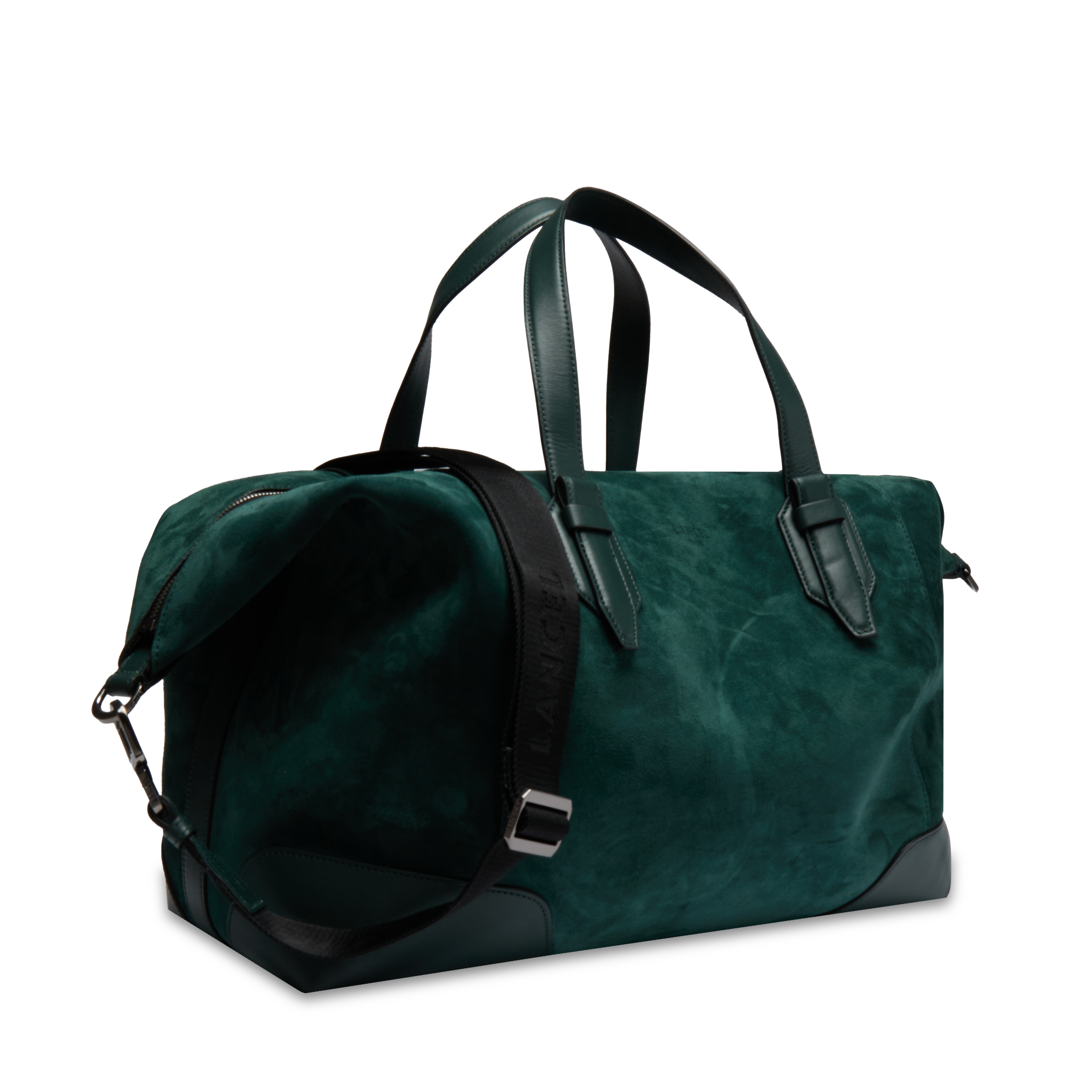 Sac weekend zippé charlie de lancel en cuir LANCEL Vert
