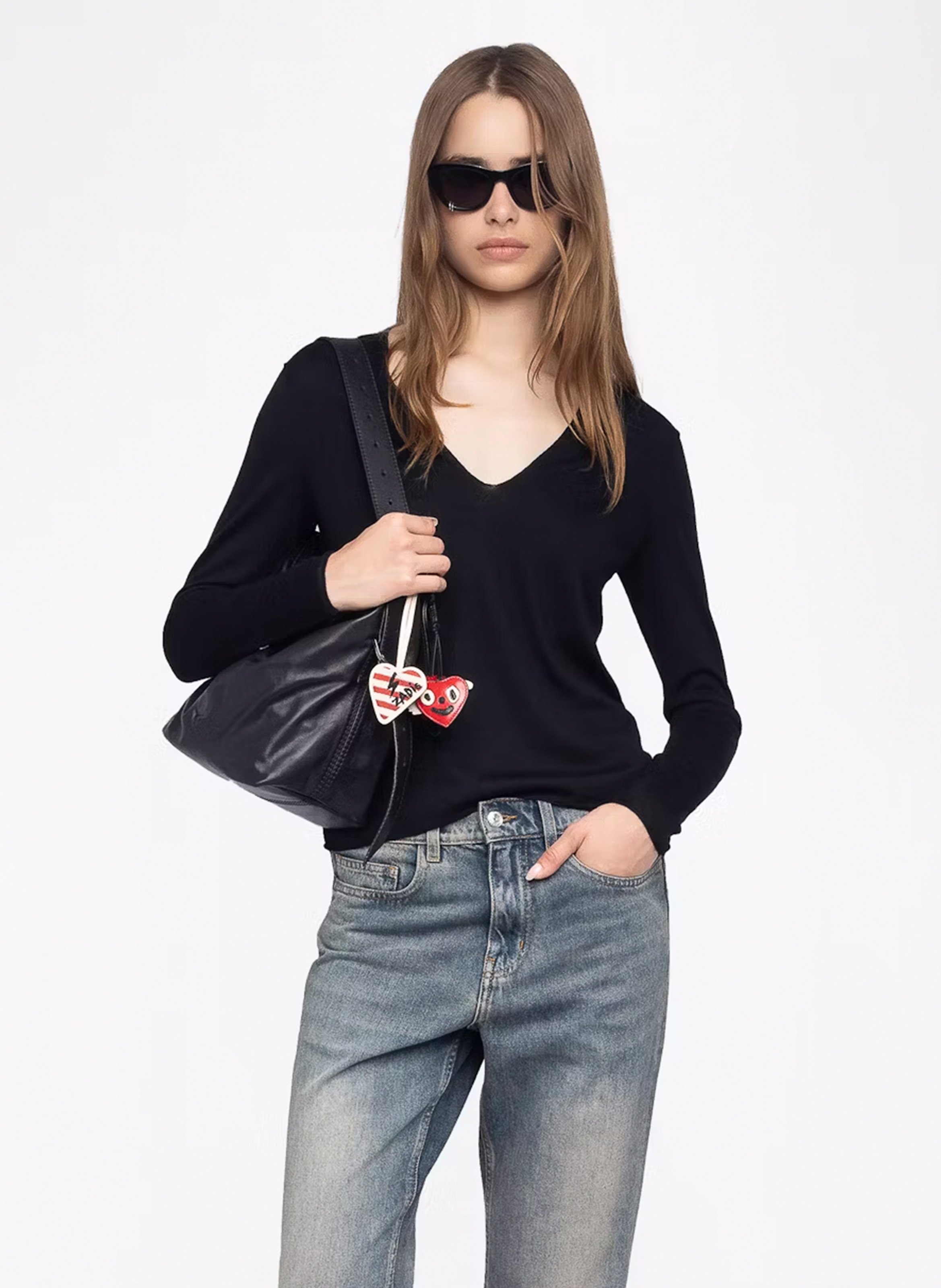 Pull droit en laine nosfa ZADIG&VOLTAIRE Noir