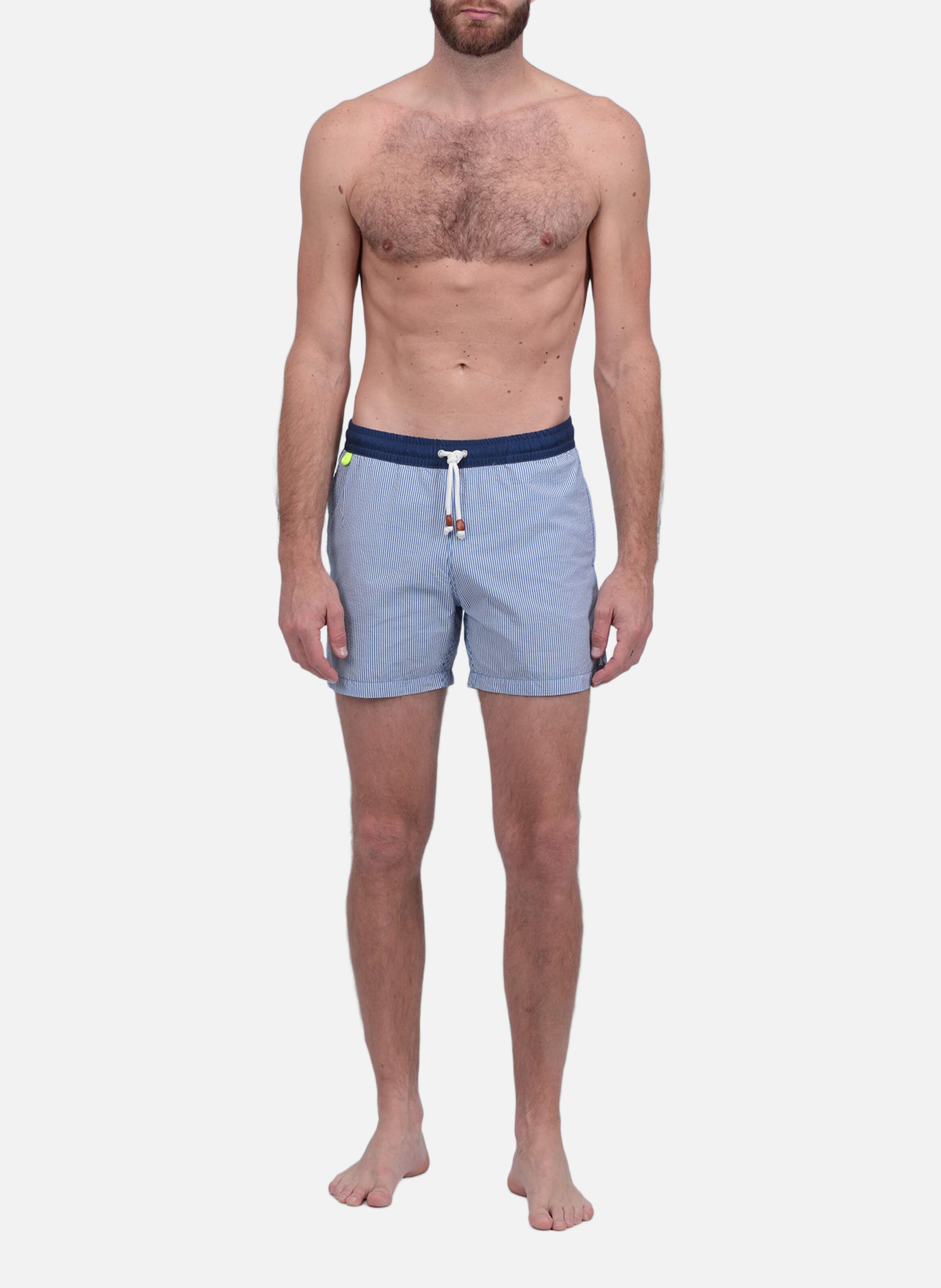 Short de bain  -  seersucker GILI'S Bleu