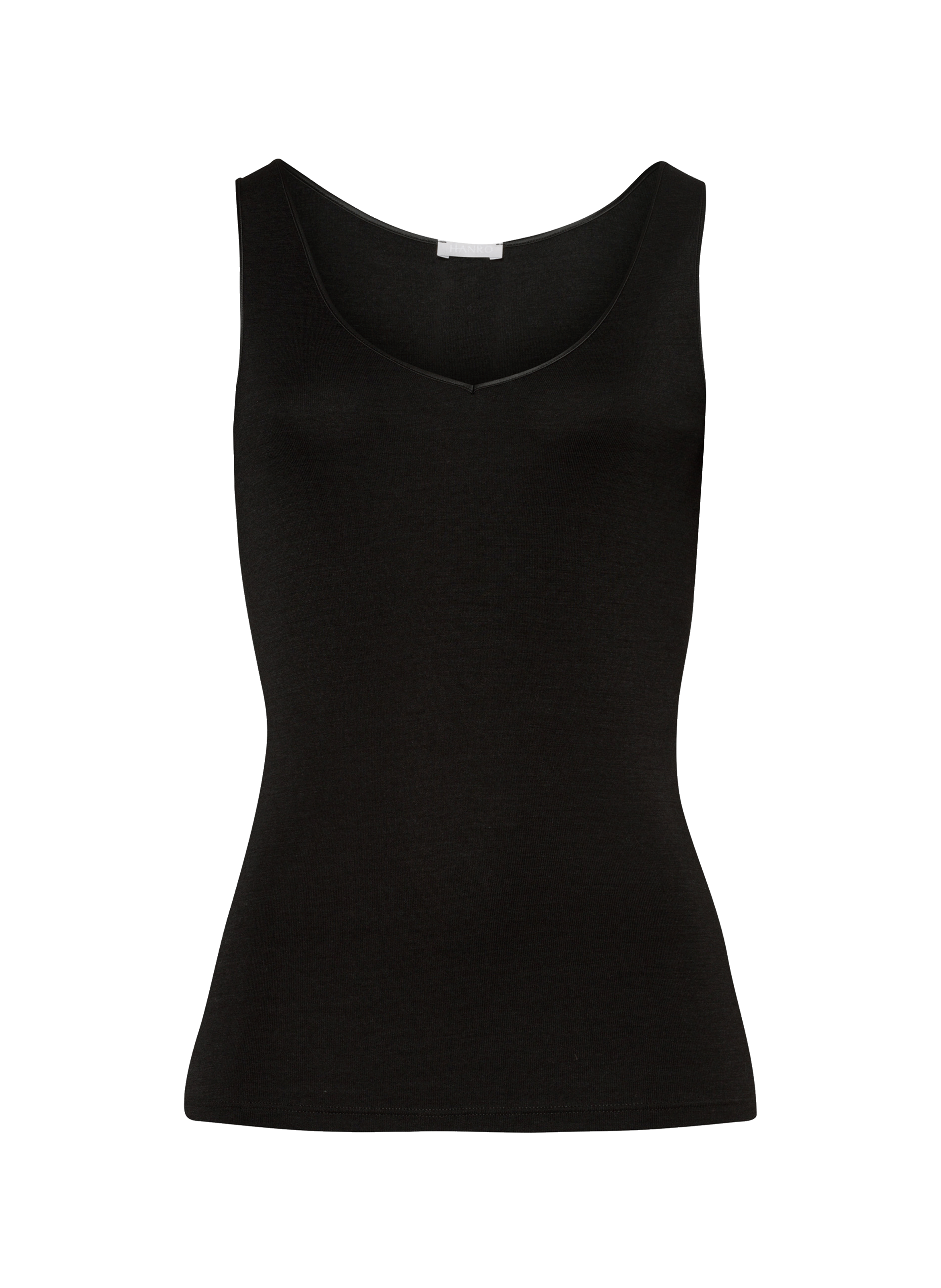 Wool and silk tank top HANRO Black