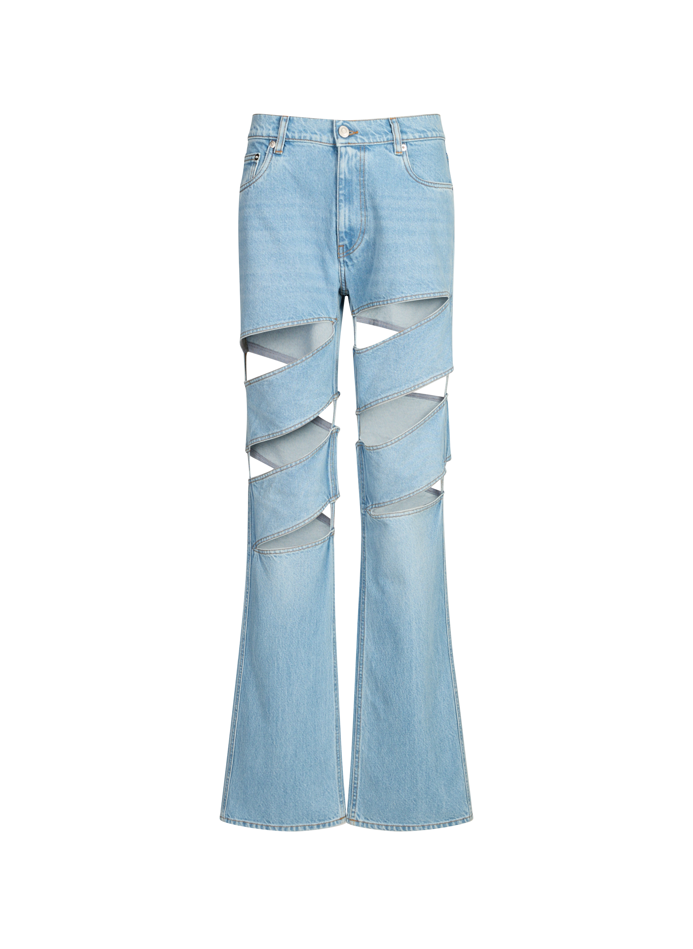 Jean à trous en coton COPERNI Bleu