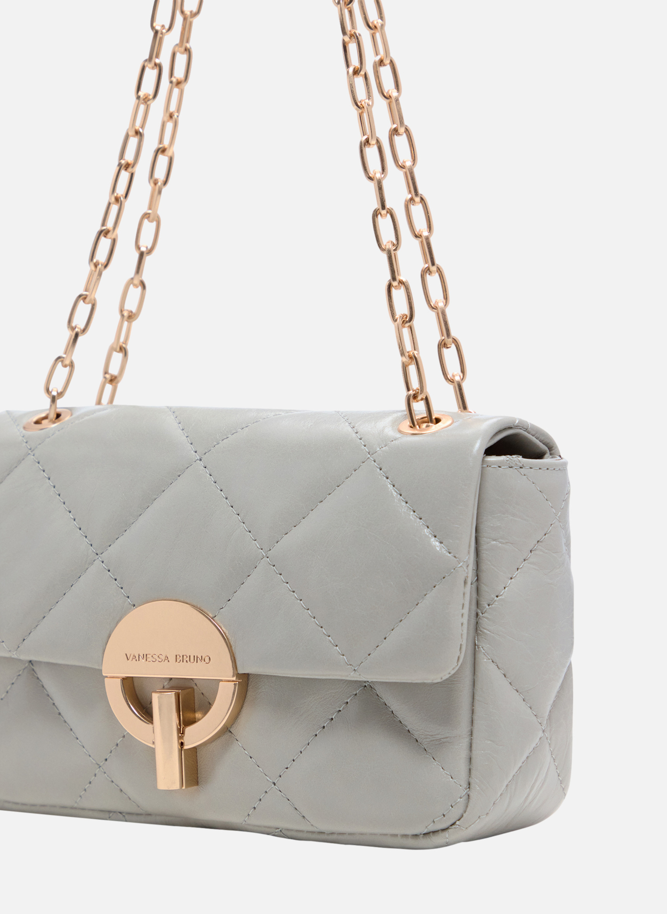 Moyen Sac MOON En Cuir VANESSA BRUNO Gris