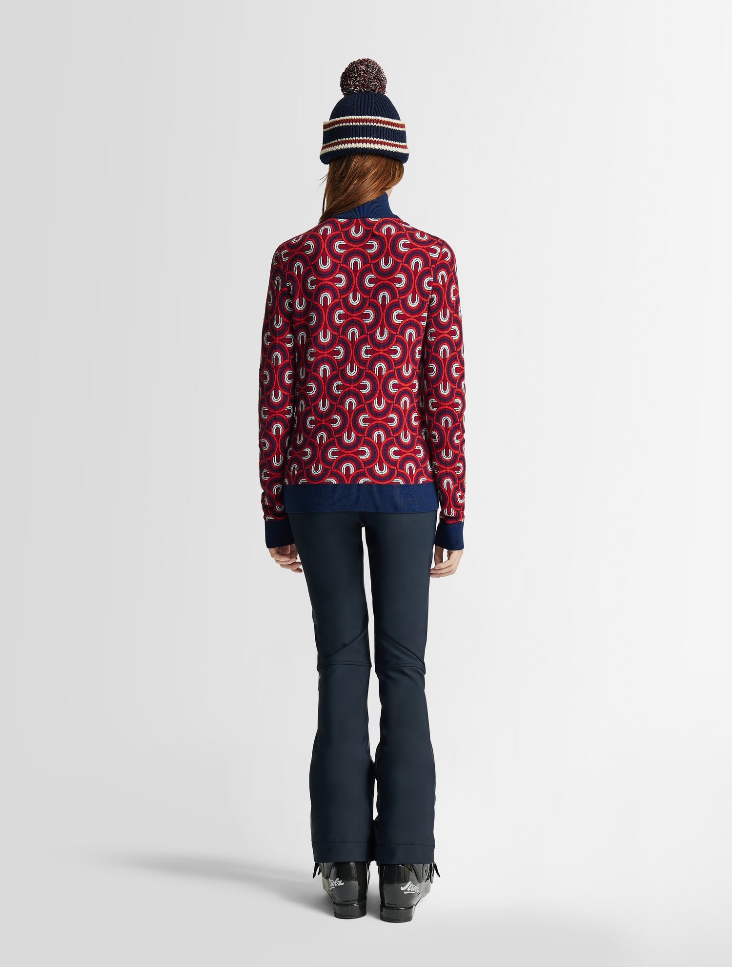 Pull pilule knit col montant coupe regular FUSALP Rouge