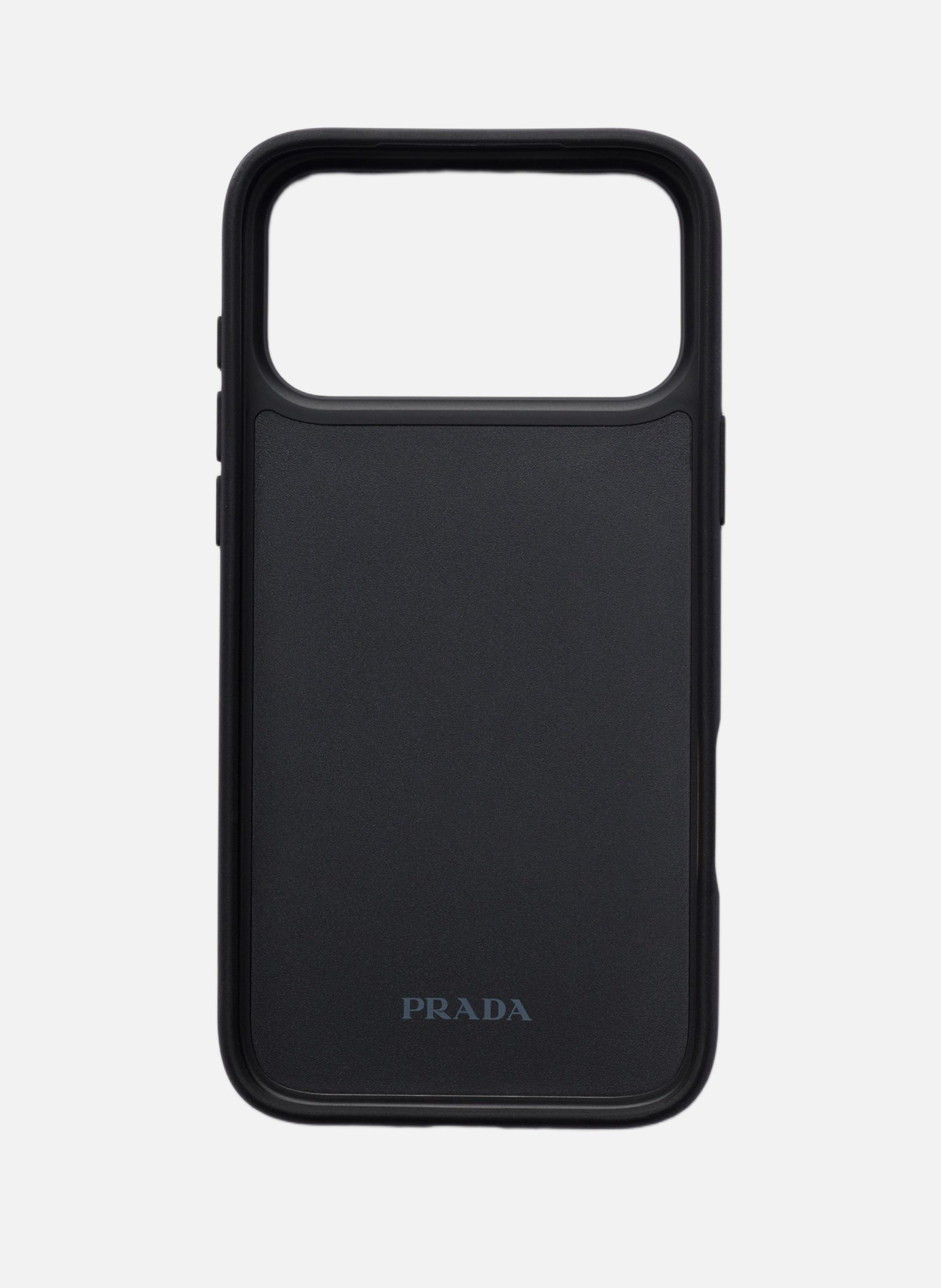 Coque pour iphone 17 pro max en cuir saffiano PRADA Noir