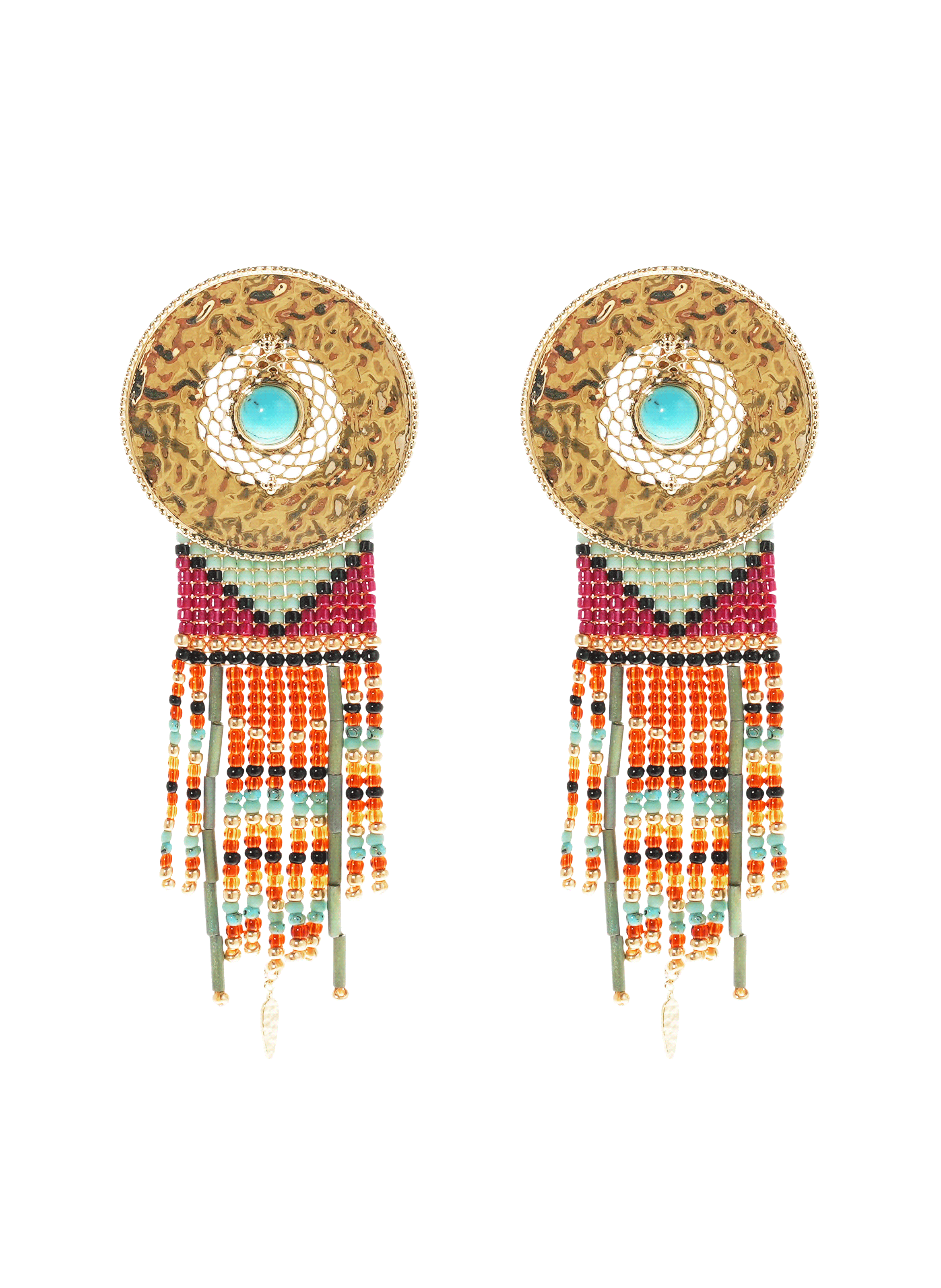 Boucles d'oreilles à clip perles BYSON HIPANEMA Bleu