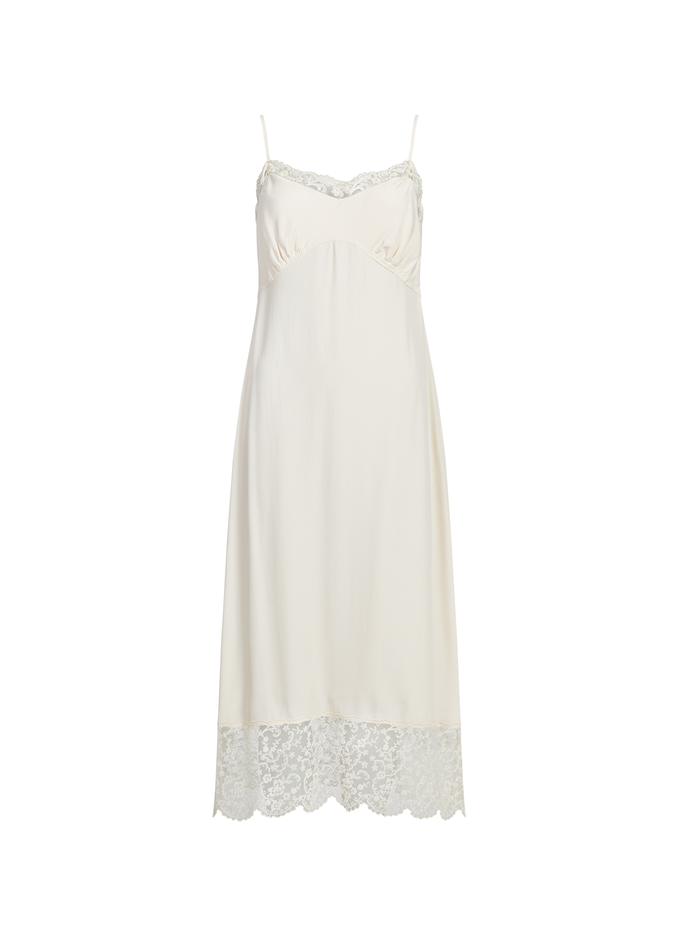 Robe nuisette bords dentelle à fleurs SIMONE ROCHA Beige