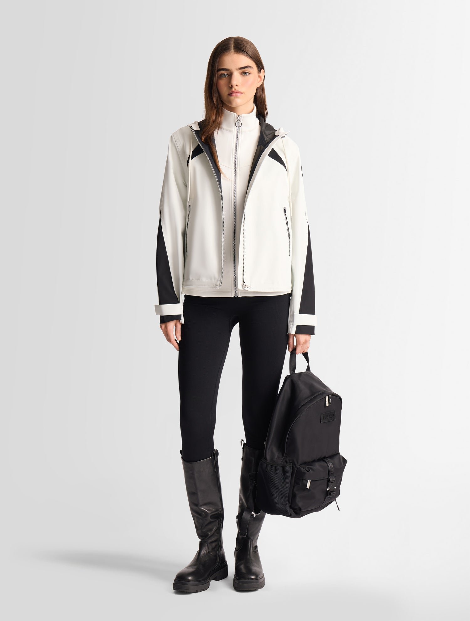 Blouson kasima col capuche coupe regular FUSALP Blanc