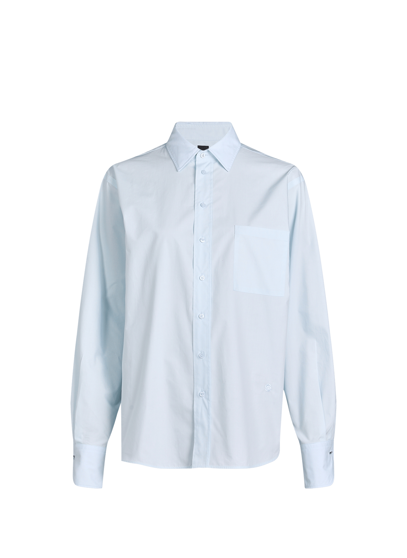 Camisa de algodón BOSS Azul