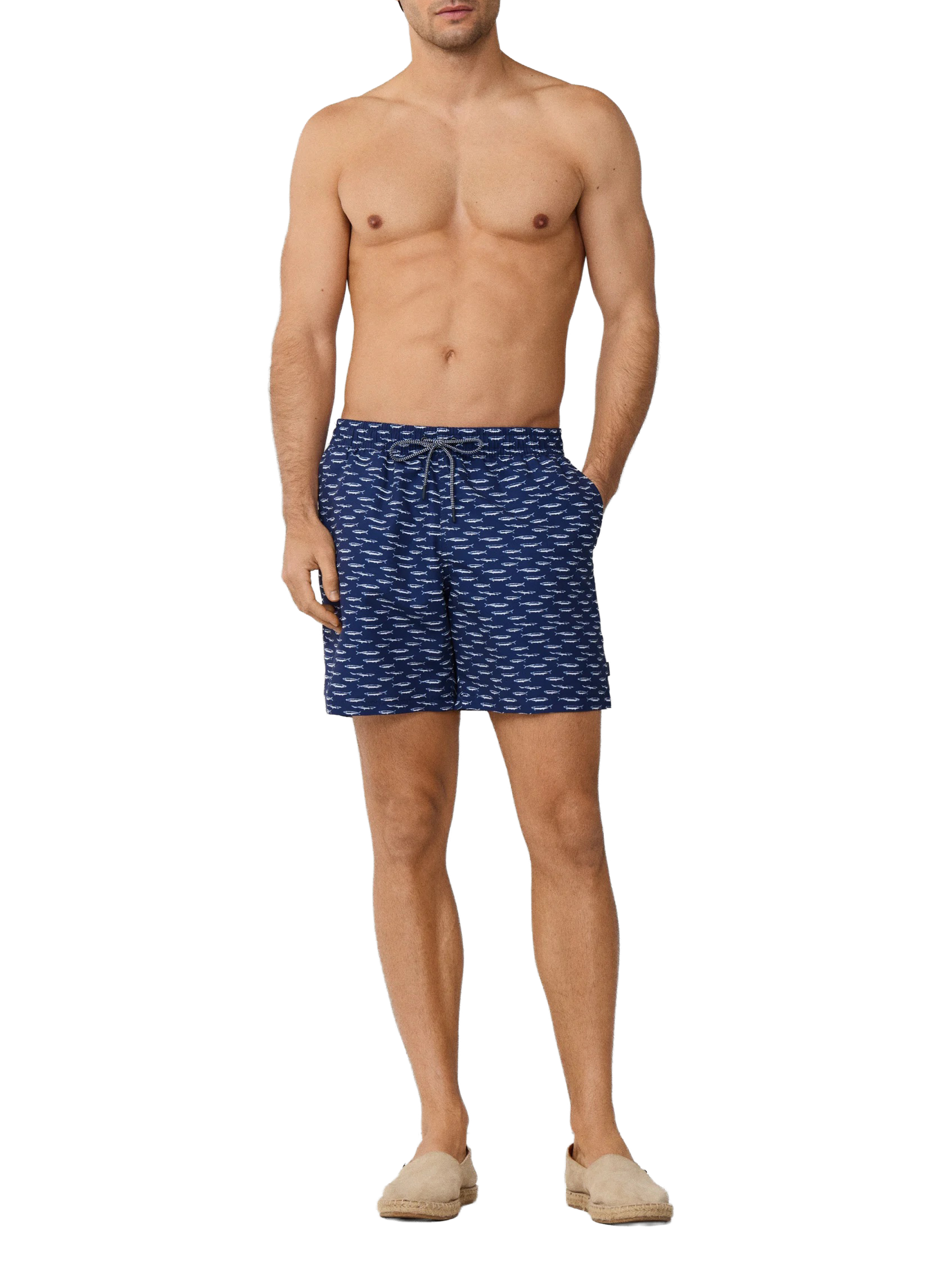 Short de bain à imprimé sardine HACKETT Bleu