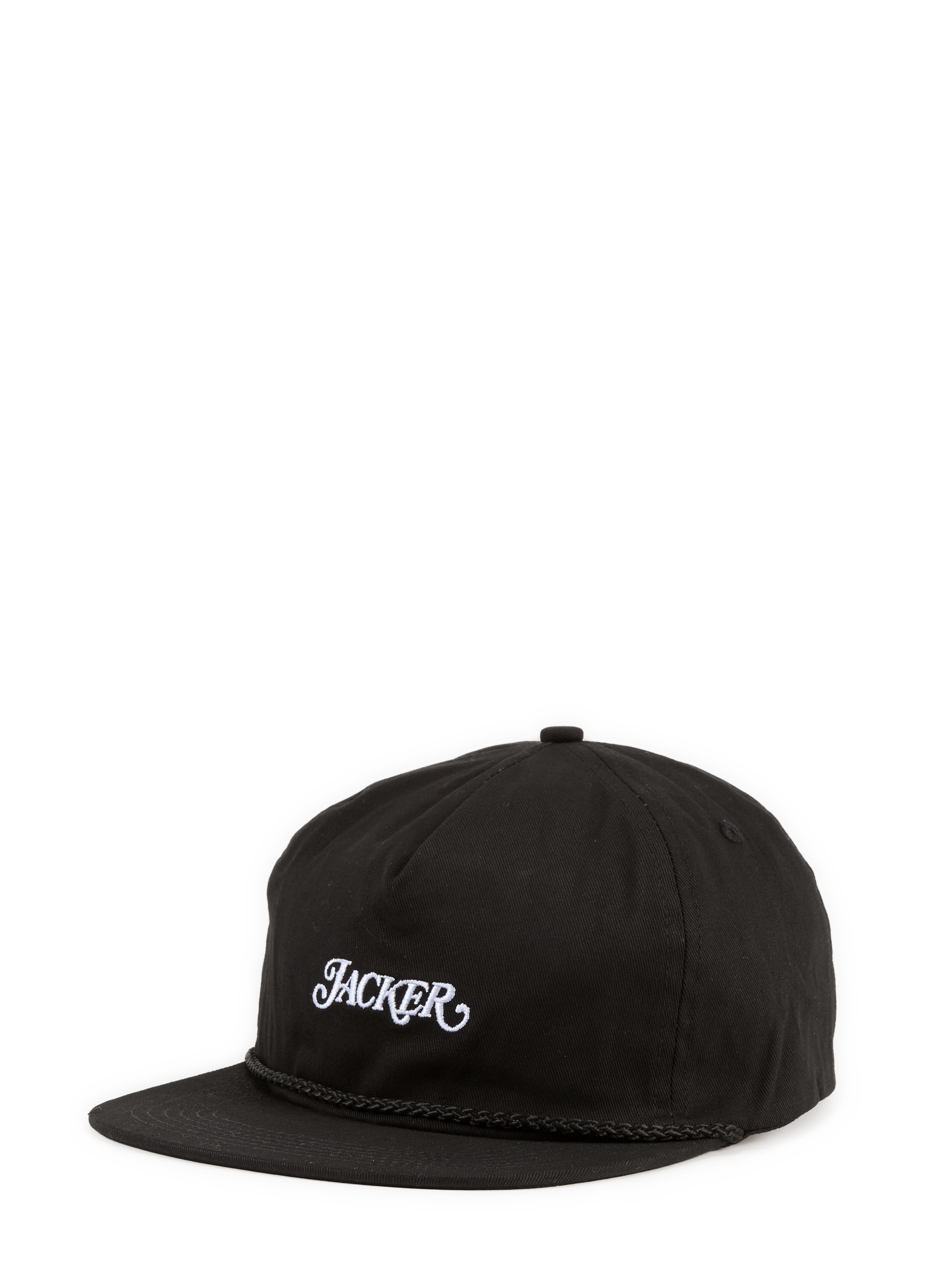 Casquette à logo brodé en coton JACKER. Noir