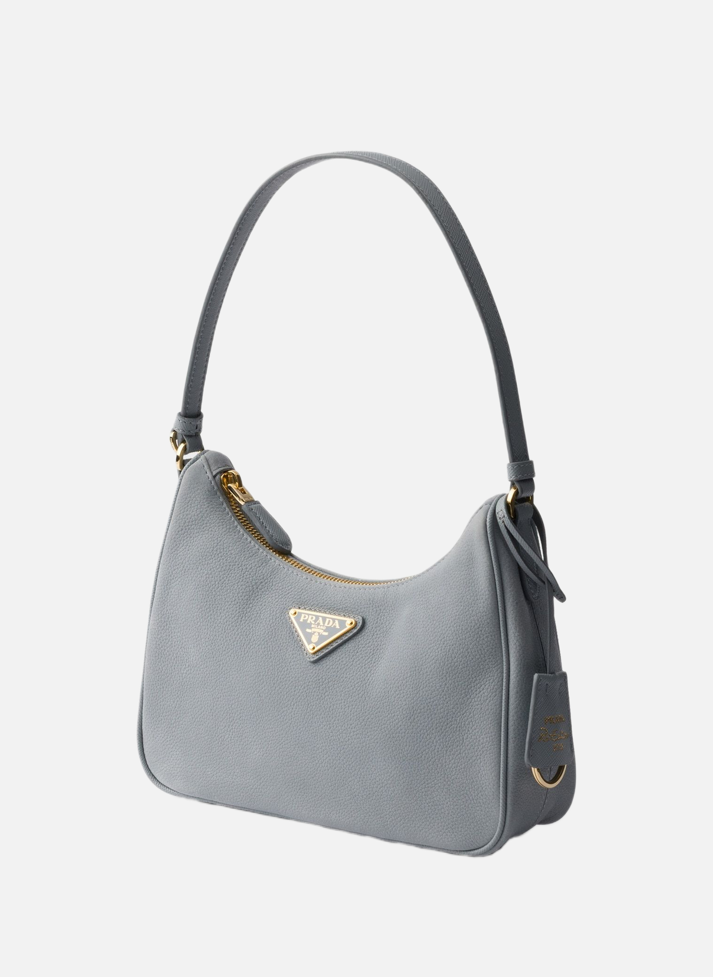 Mini sac prada re-edition 2005 en cuir nubuck et s PRADA Bleu