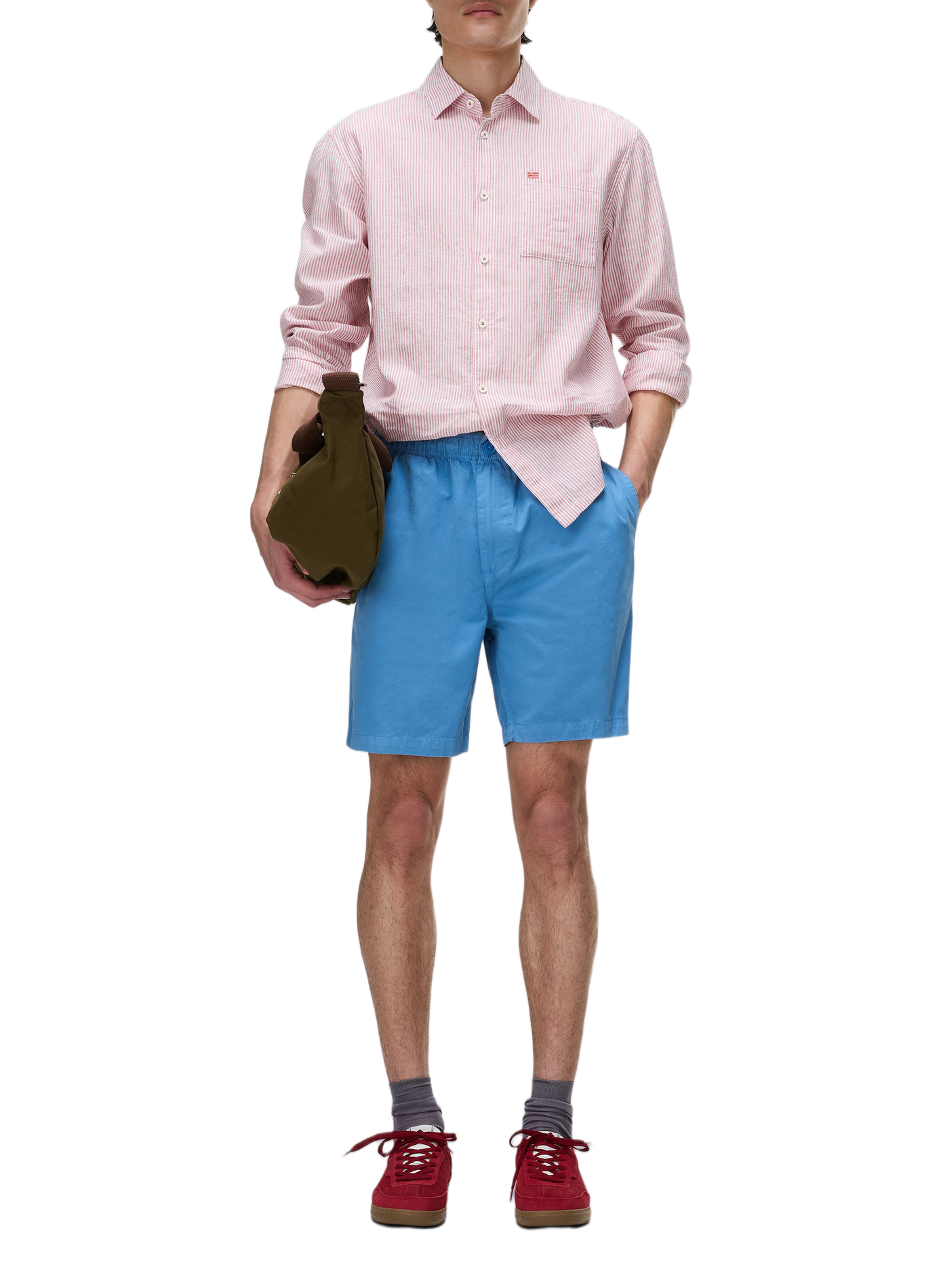 Short droit N-Hyperion en coton NAPAPIJRI Bleu