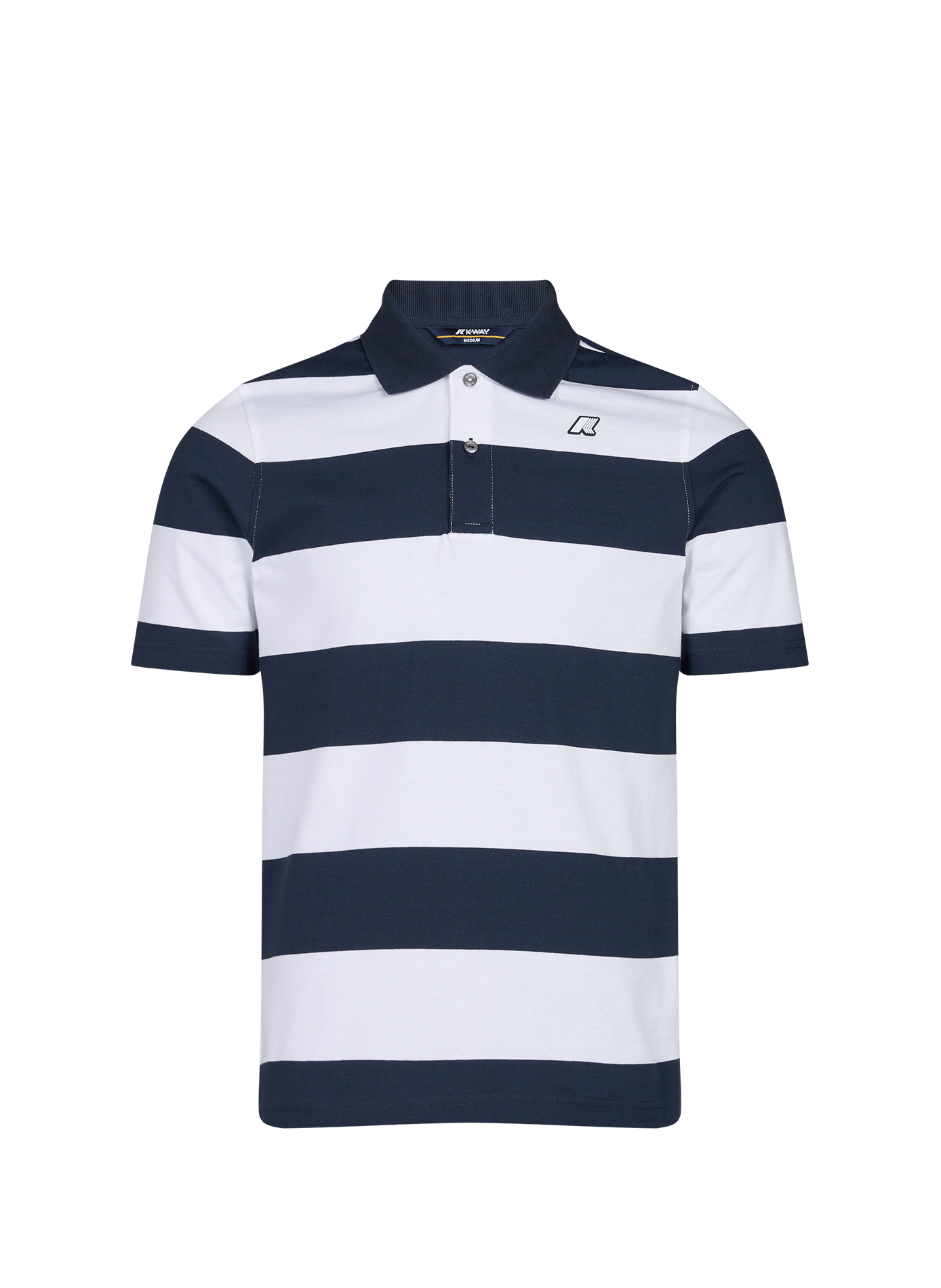 Polo à rayures en coton K-WAY Bleu