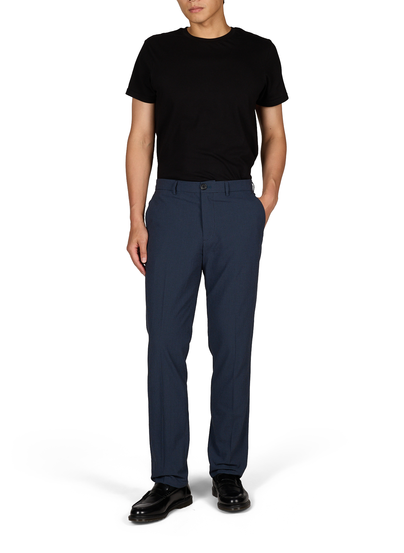 Pantalon cigarette  à carreau  PAUL SMITH Bleu