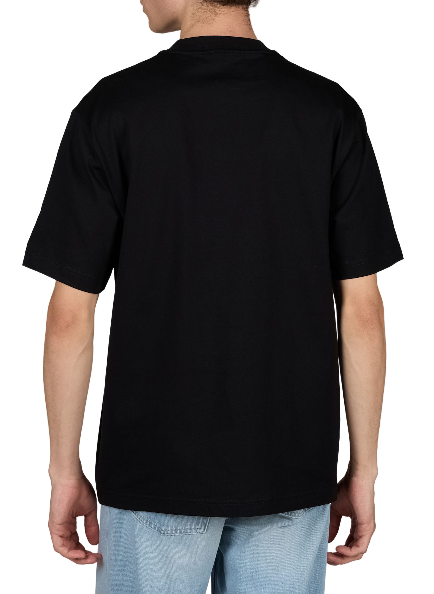 Embroidered cotton logo T-shirt FRED PERRY Black