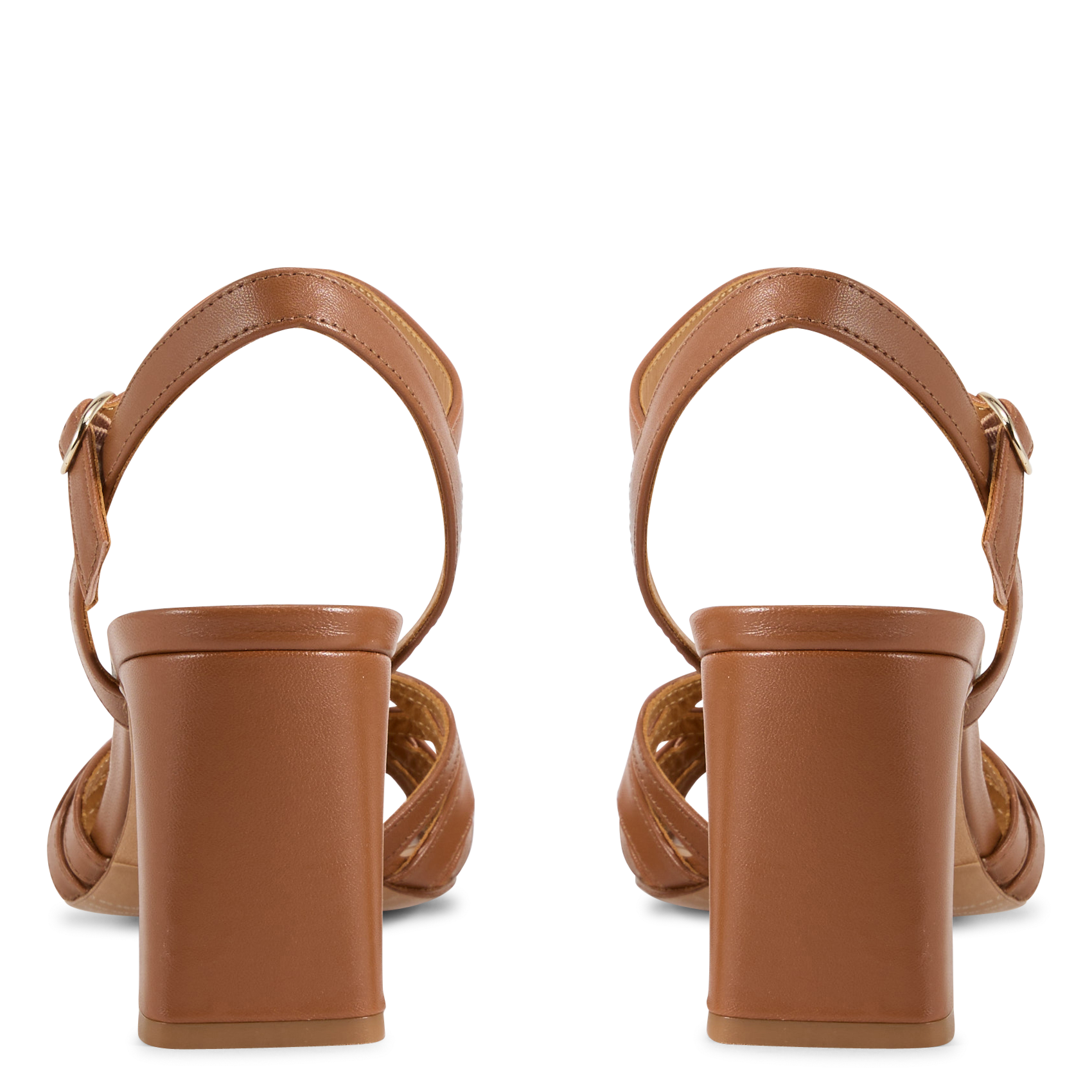 Sandales à talon en cuir loren BOBBIES Marron