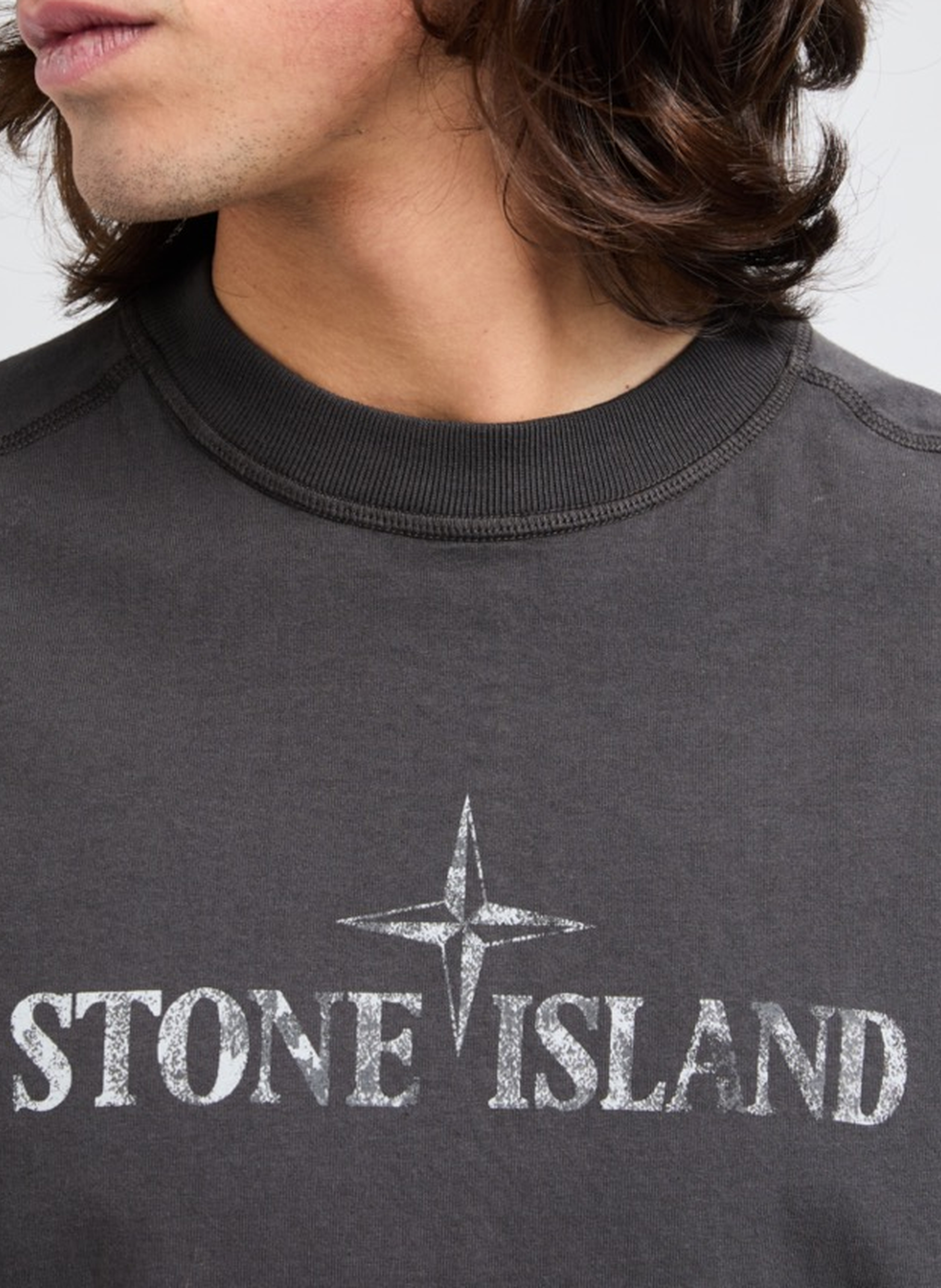 T-shirt en coton STONE ISLAND Gris