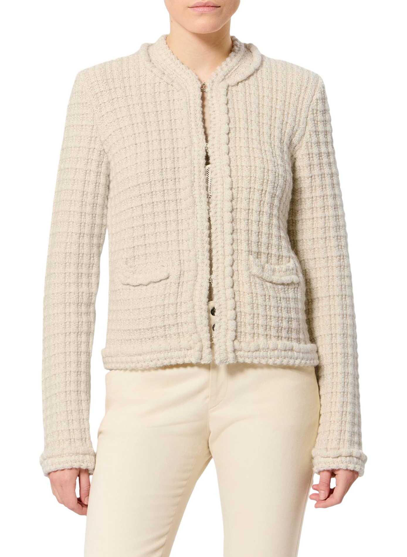 Strickjacke aus Schurwolle und Alpaka ISABEL MARANT Weiss