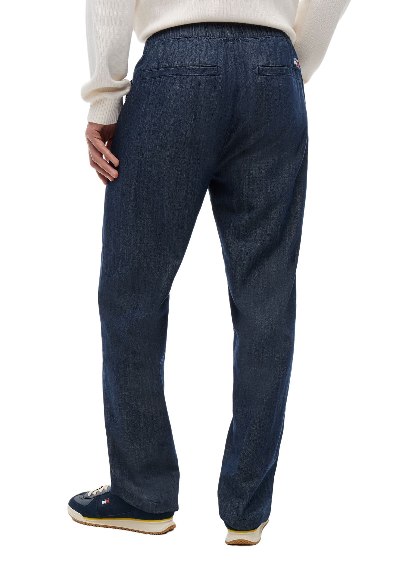 Straight leg denim effect trousers TOMMY HILFIGER Blue