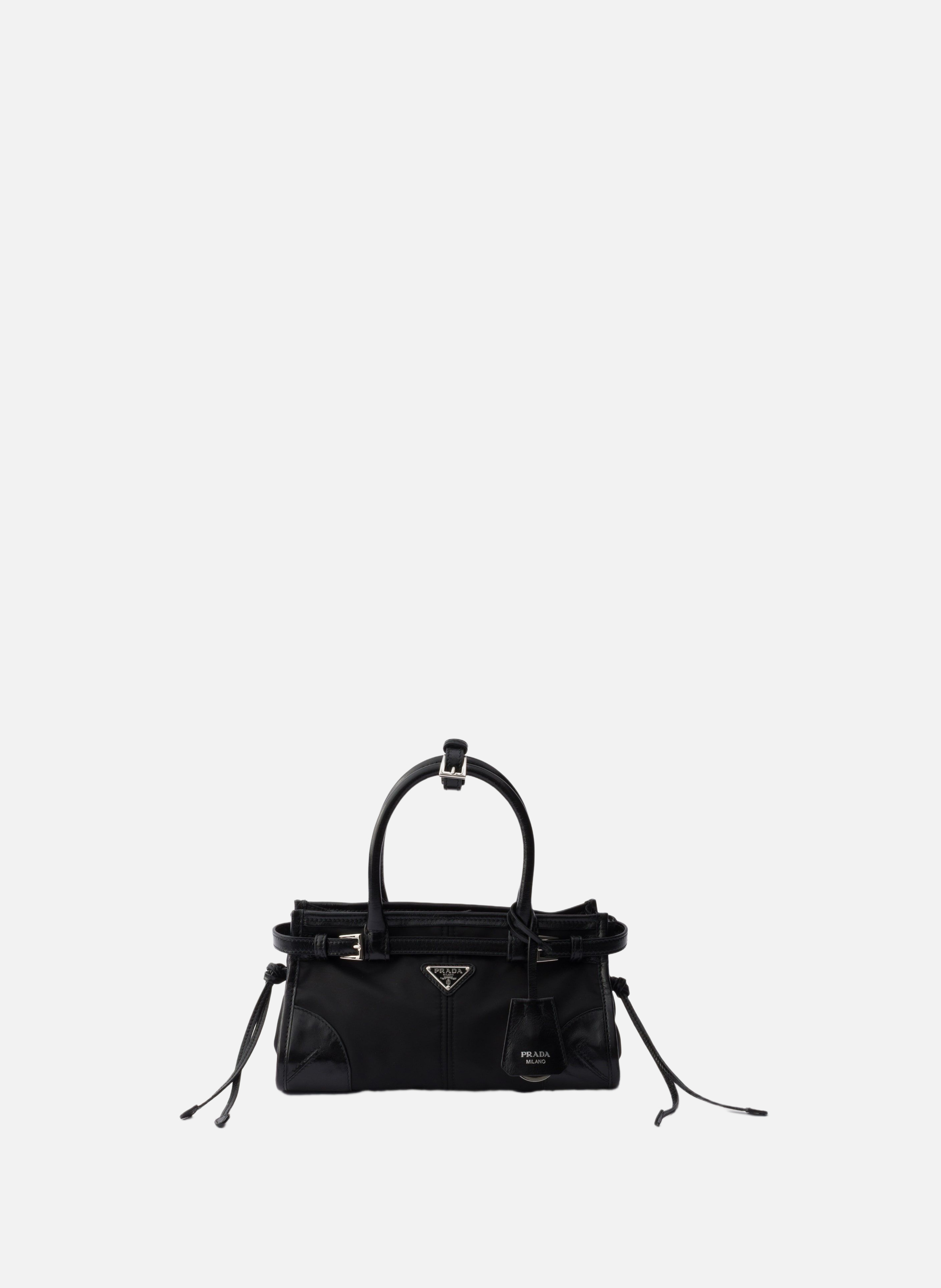Petit sac prada bonnie en re-nylon et cuir PRADA Noir