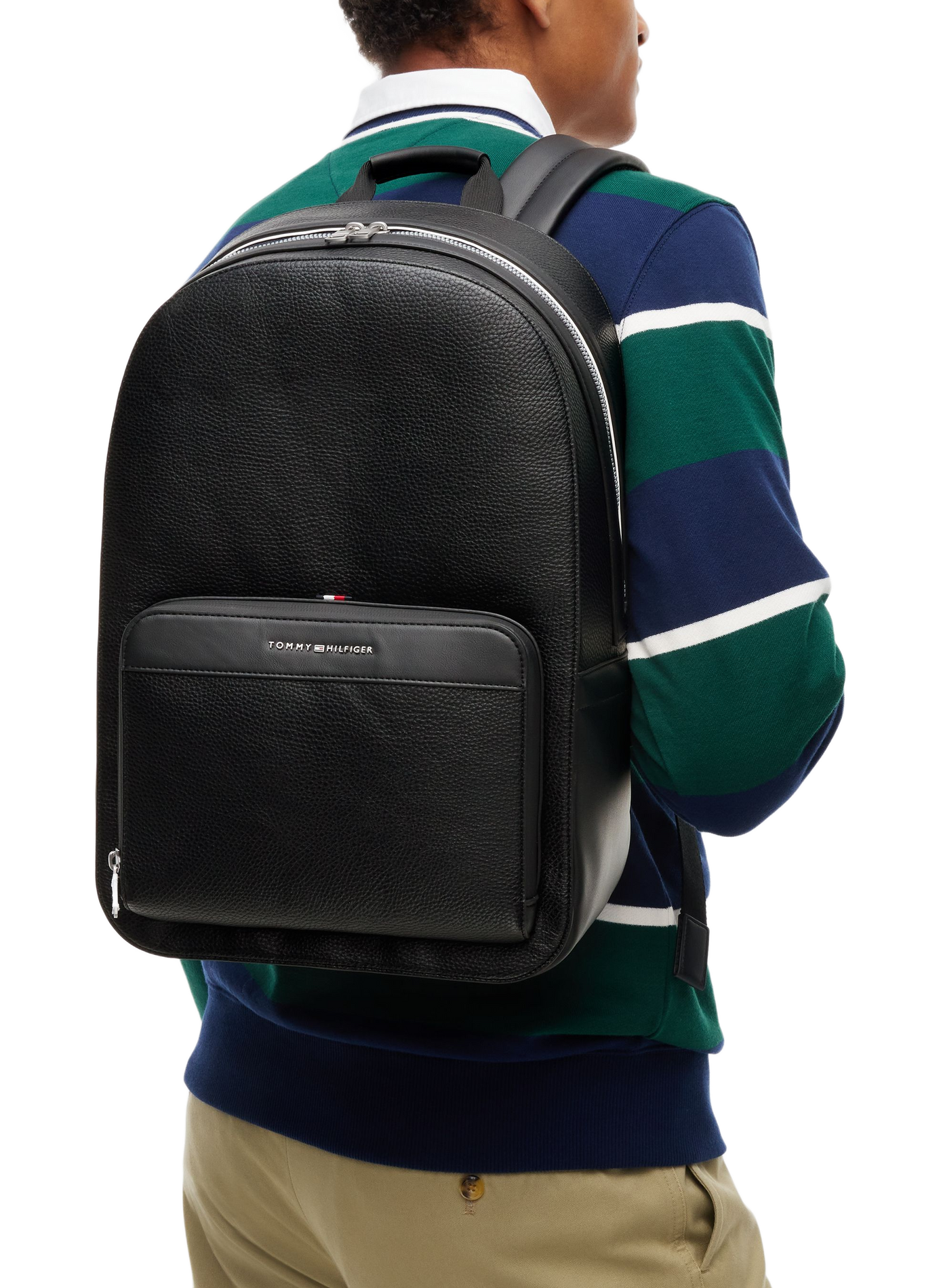 Rounded Zip Backpack TOMMY HILFIGER Black