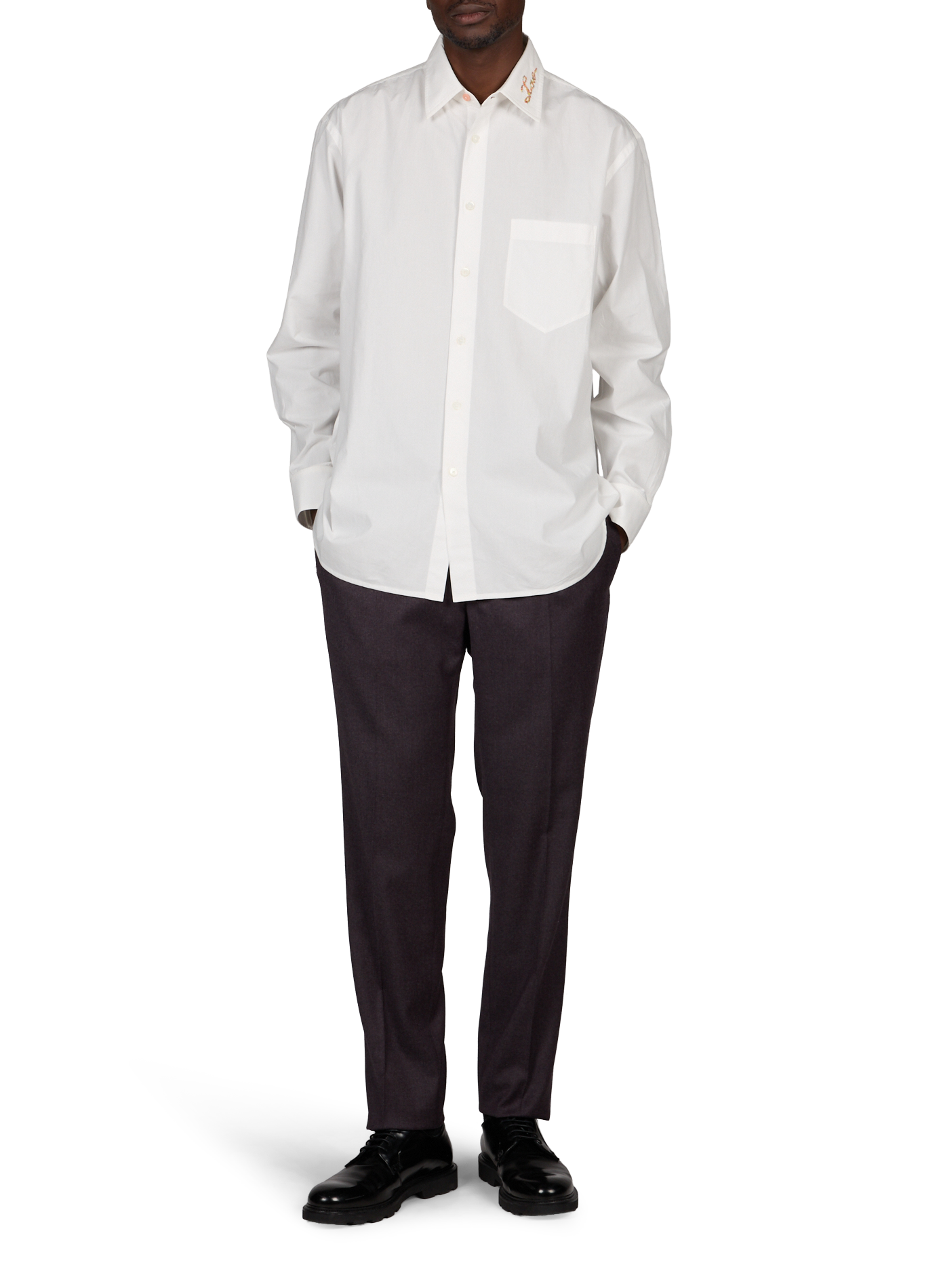 Langer Wollmantel SLOWEAR Violett