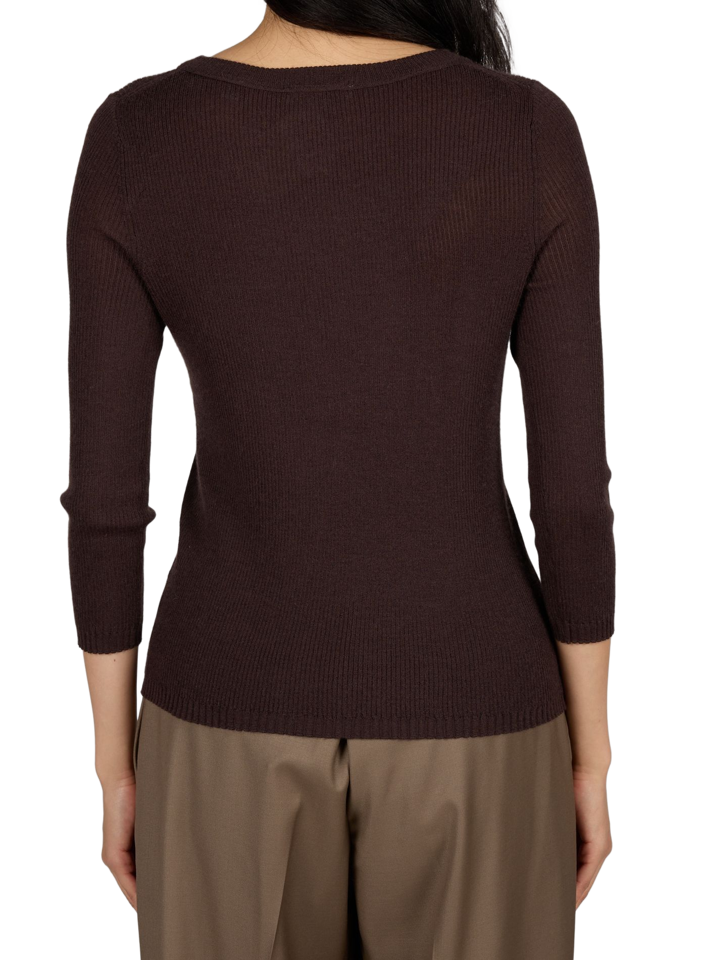 Taillierter Pullover aus Kaschmir und Seide VINCE Braun