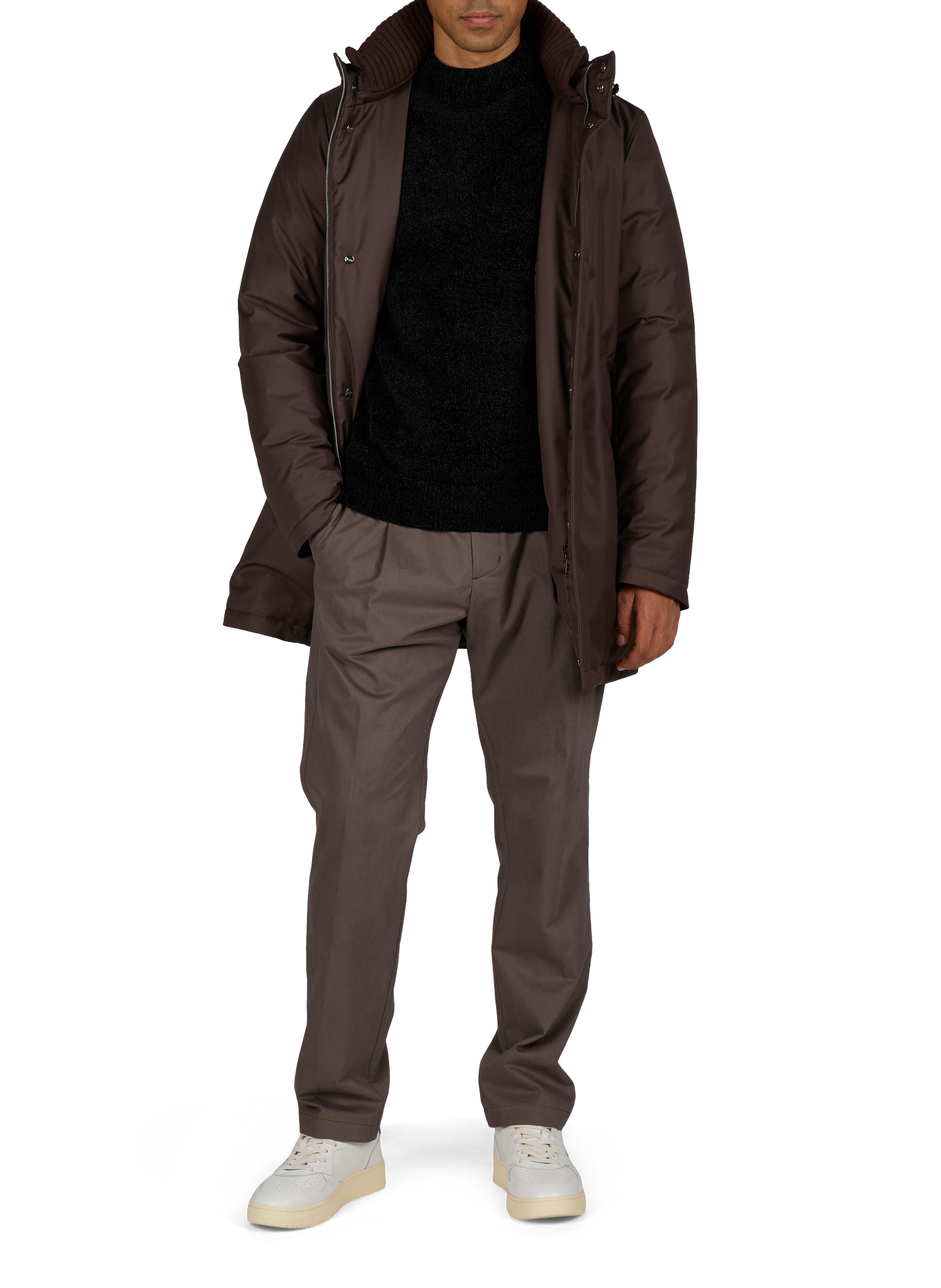 Gerader Parka mit Stehkragen HERNO Braun