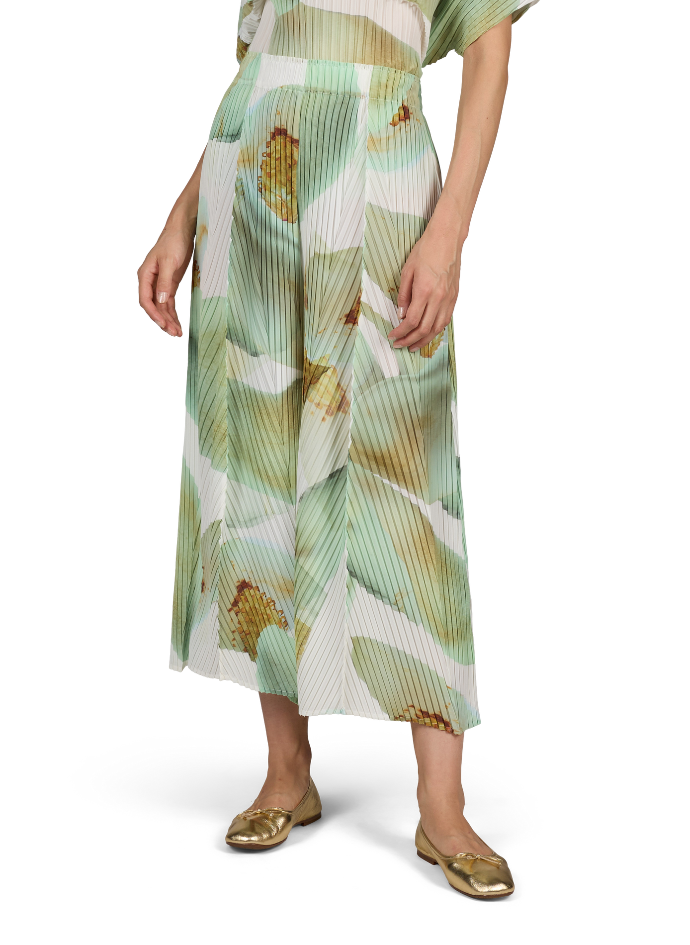Wide pleated printed trousers ADOLFO DOMINGUEZ Multicolour
