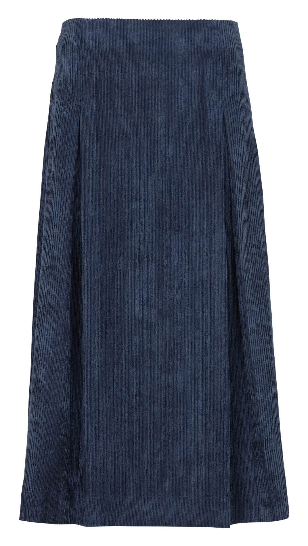 Uitlopende rok van ribfluweel LA FEE MARABOUTEE Blauw